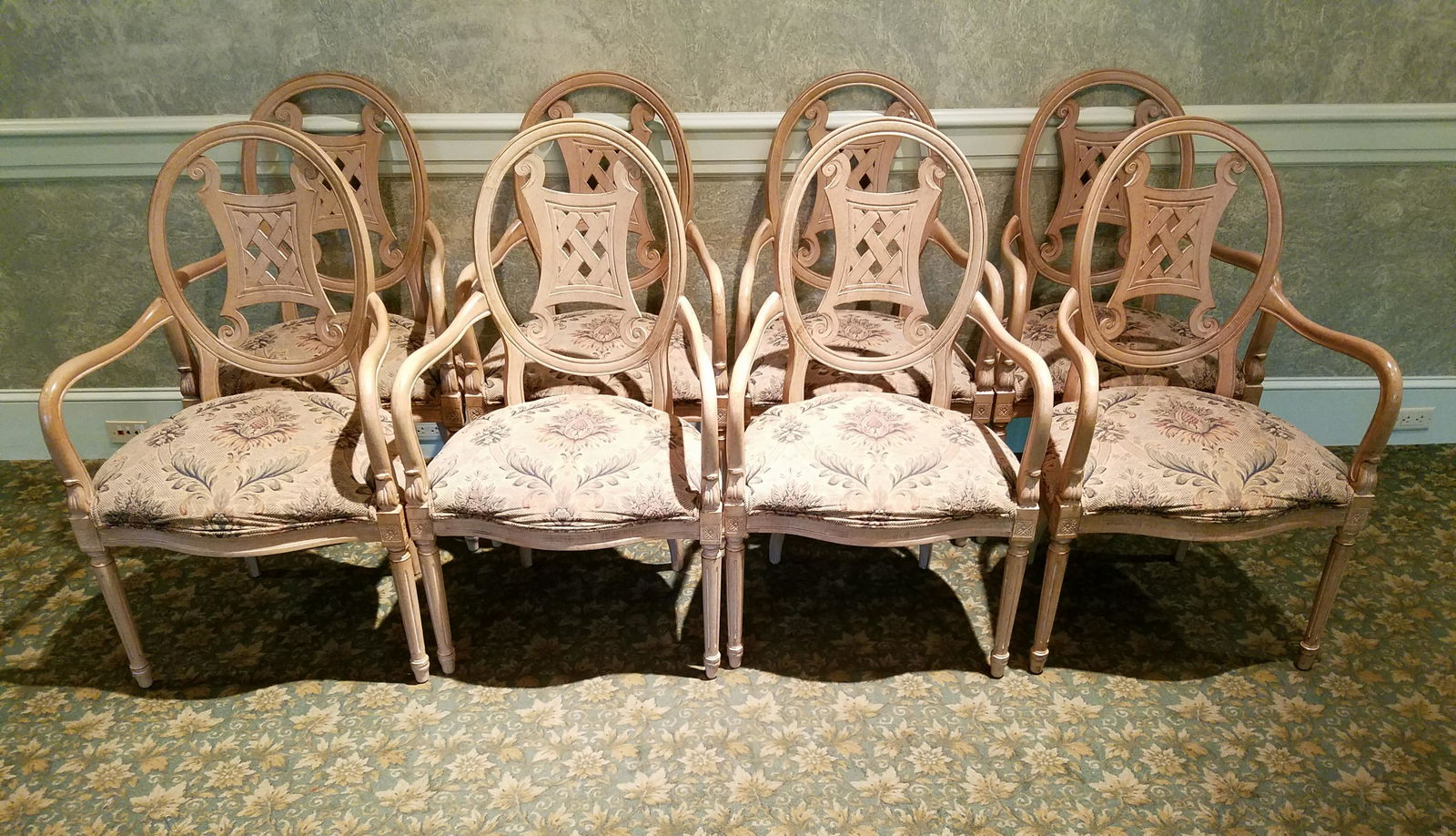 Set Of 8 Wood Armchairs by Fairfield Chair Co. (1 of 1)