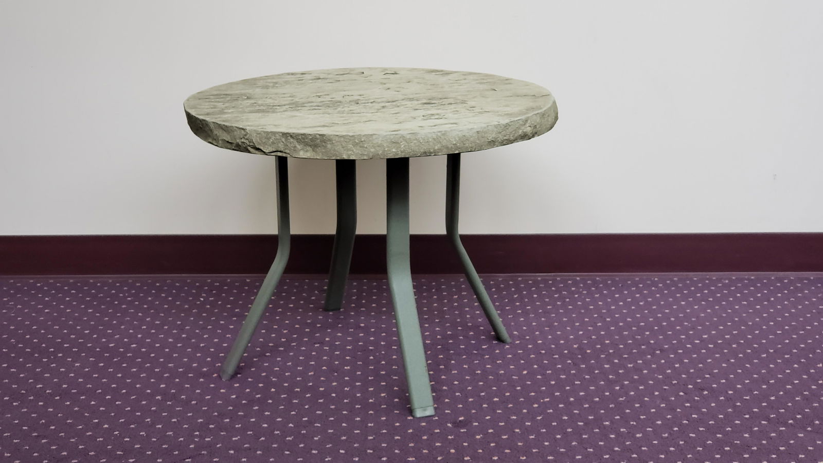 Faux Stone Top Side Table (1 of 2)