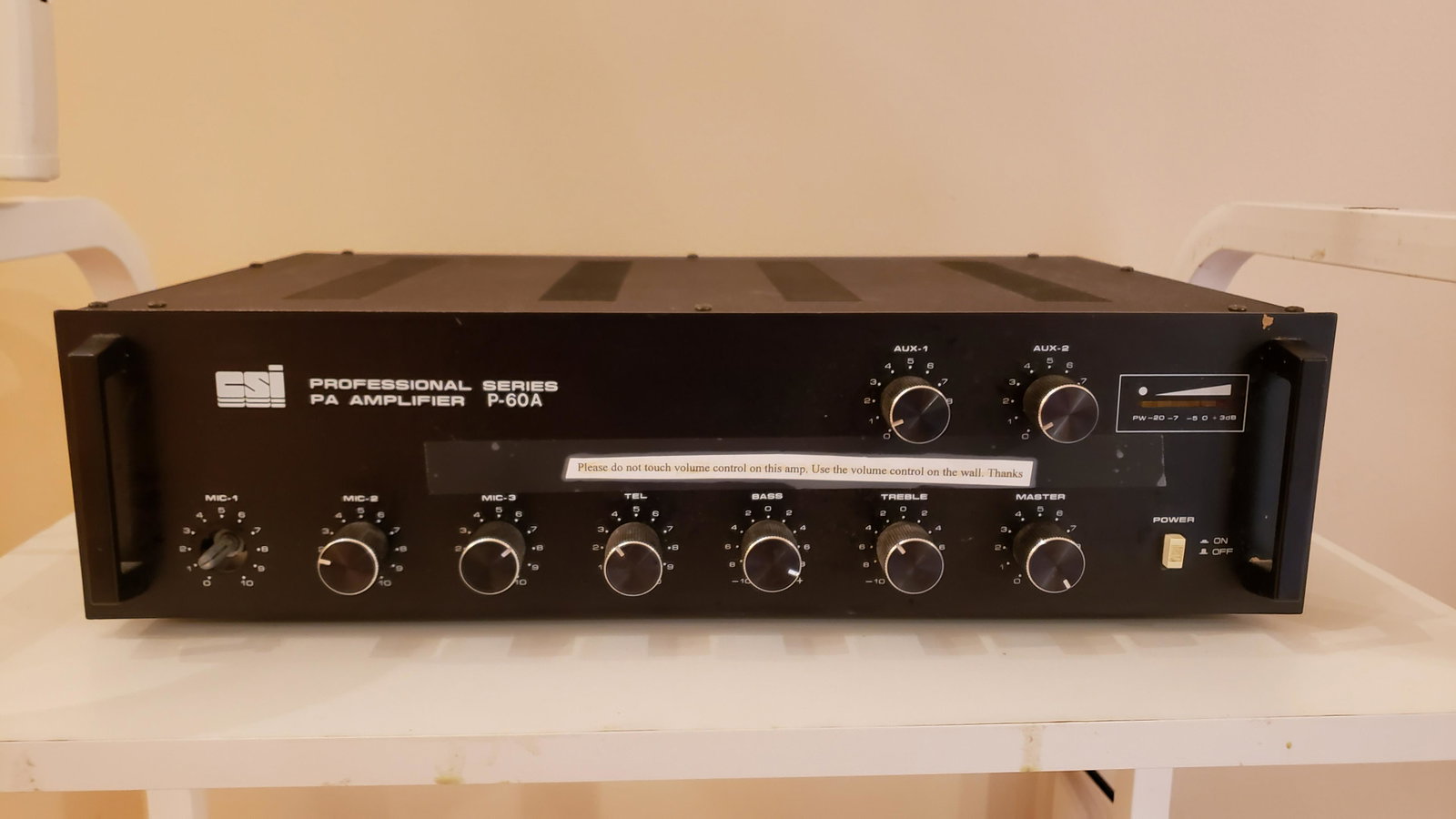 CSI Professional PA Amplifier Series P-60A: 17" x 12" x 4-3/4" high. Works. IMPORTANT: Before bidding, please read the terms and conditions below. When you registered for the auction you agreed to these terms and will be required to comply with