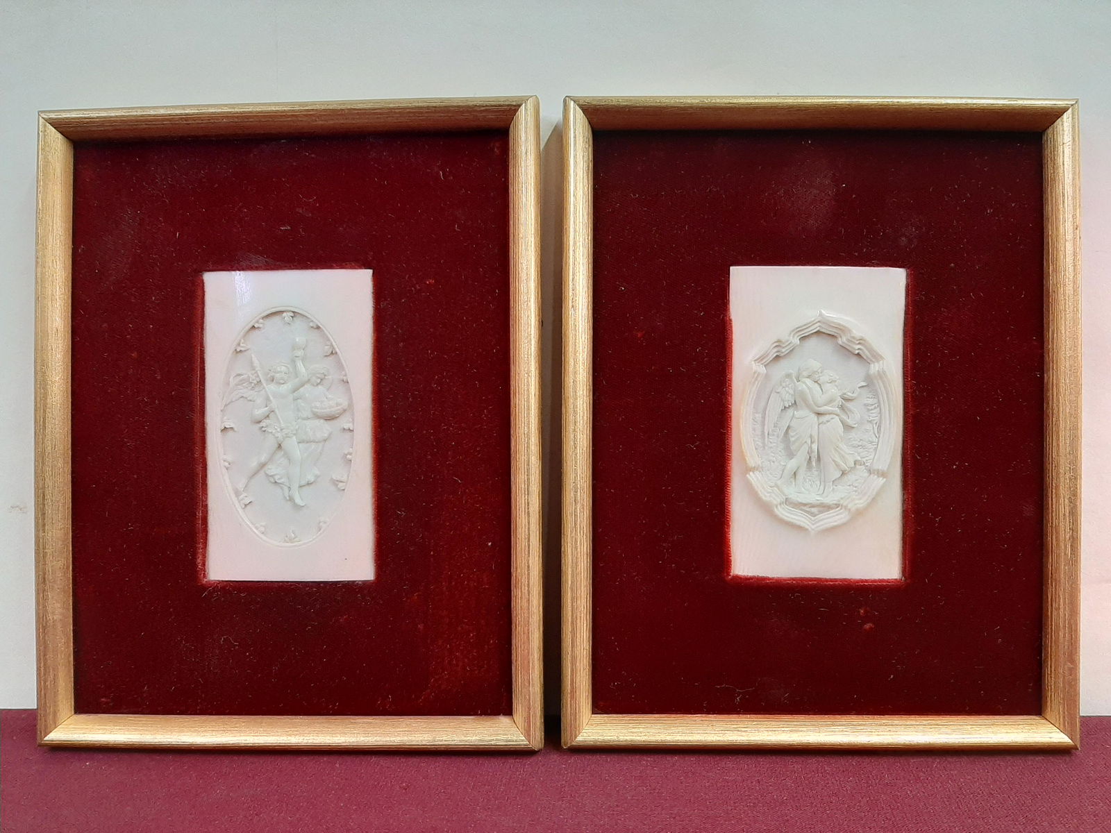 2 Classical Carved Cartouche: Each overall with frame 6 3/4" wide X 8 1/2" high. IMPORTANT: Before bidding, please read the terms and conditions below. When you registered for the auction you agreed to these terms and will be requ