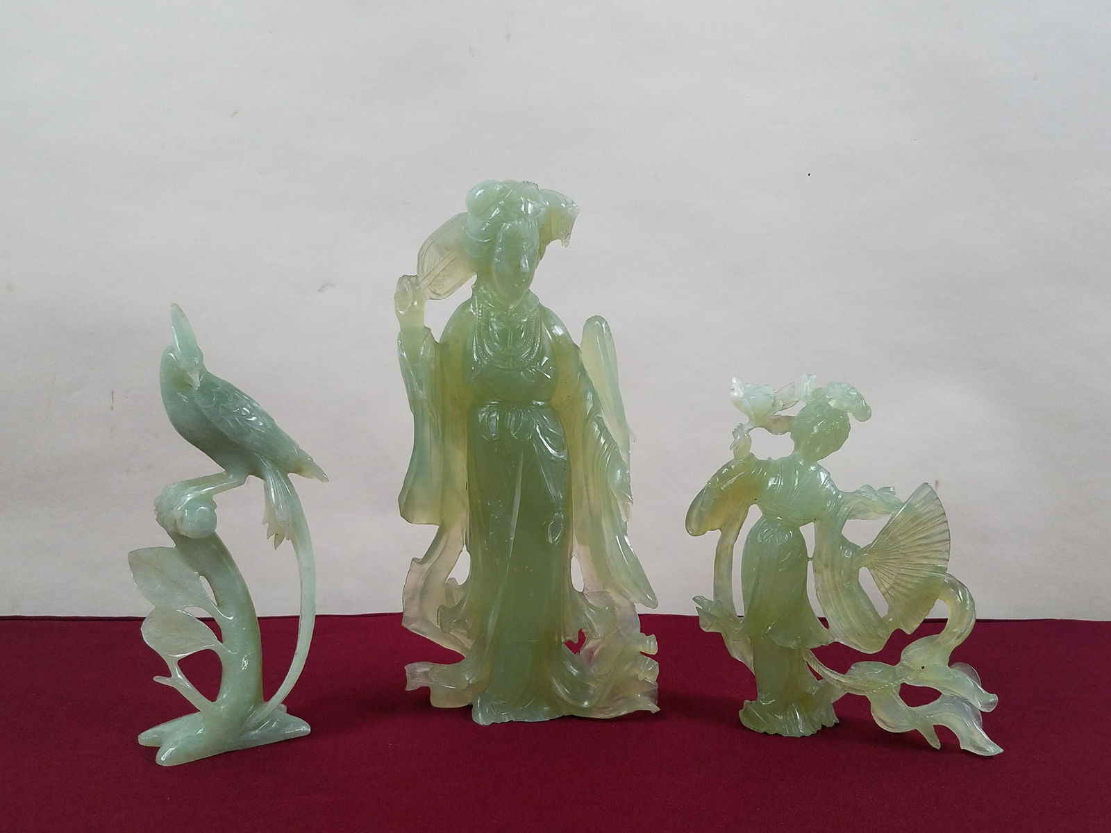 3 Jade Figurines incl Bird (1 of 4)
