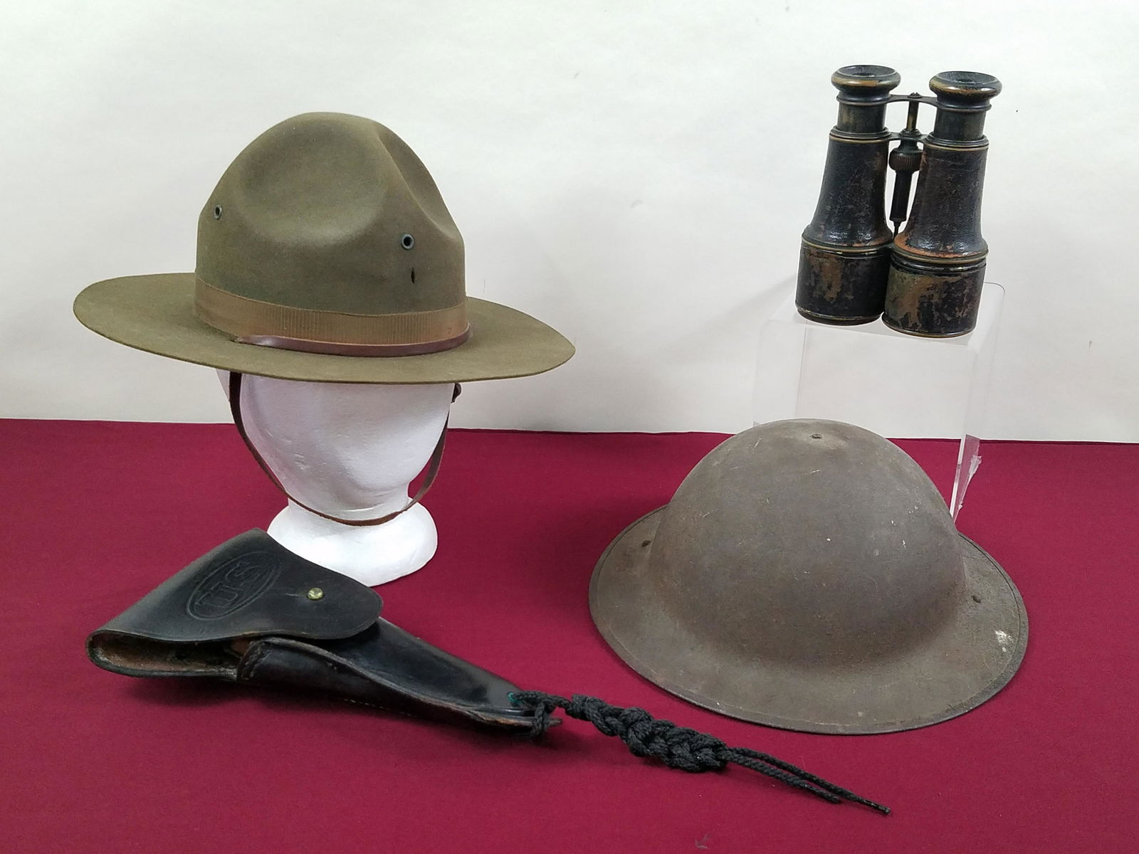 Military Hat, Helmet, Holster and Binoculars (1 of 10)