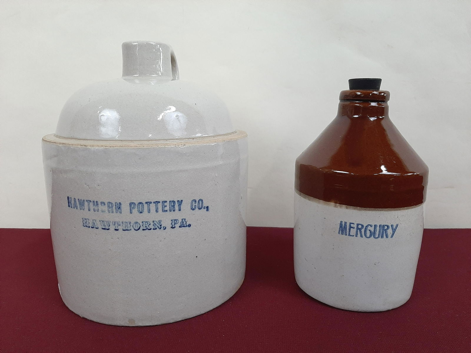 2 Advertising Stoneware Jugs (1 of 4)