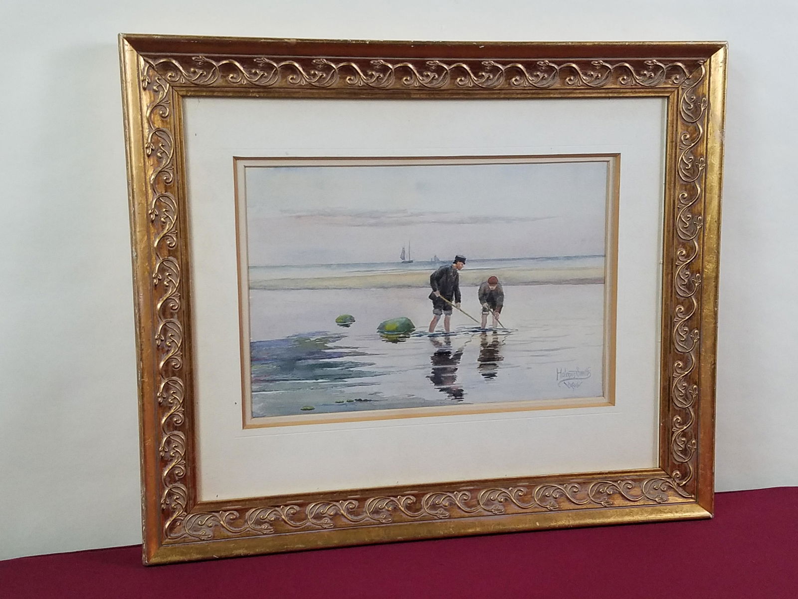 Holmes Smith "Clamdiggers" Watercolor (1 of 3)