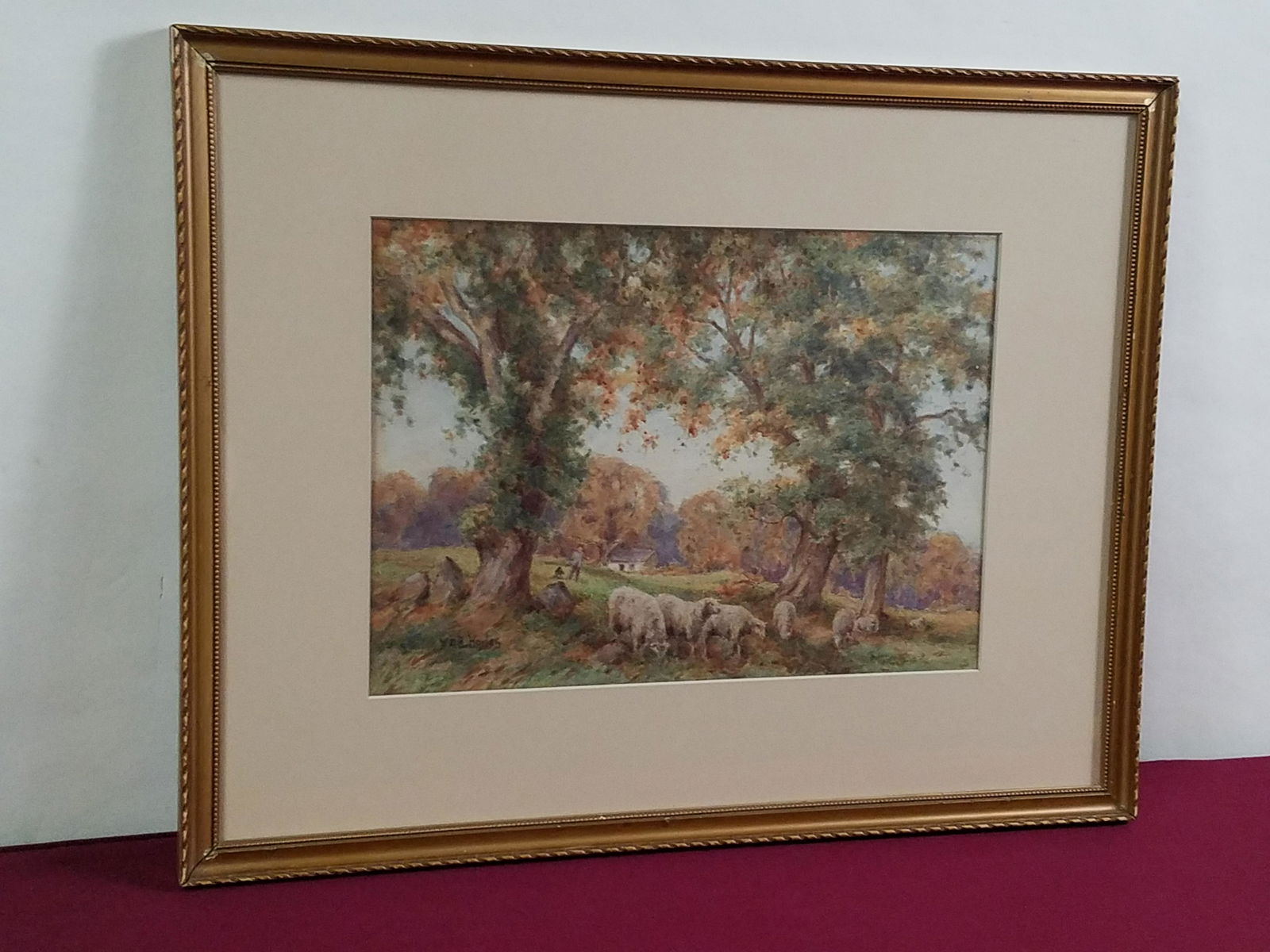 William Hoyes Pasture in Conway Valley Watercolor (1 of 5)