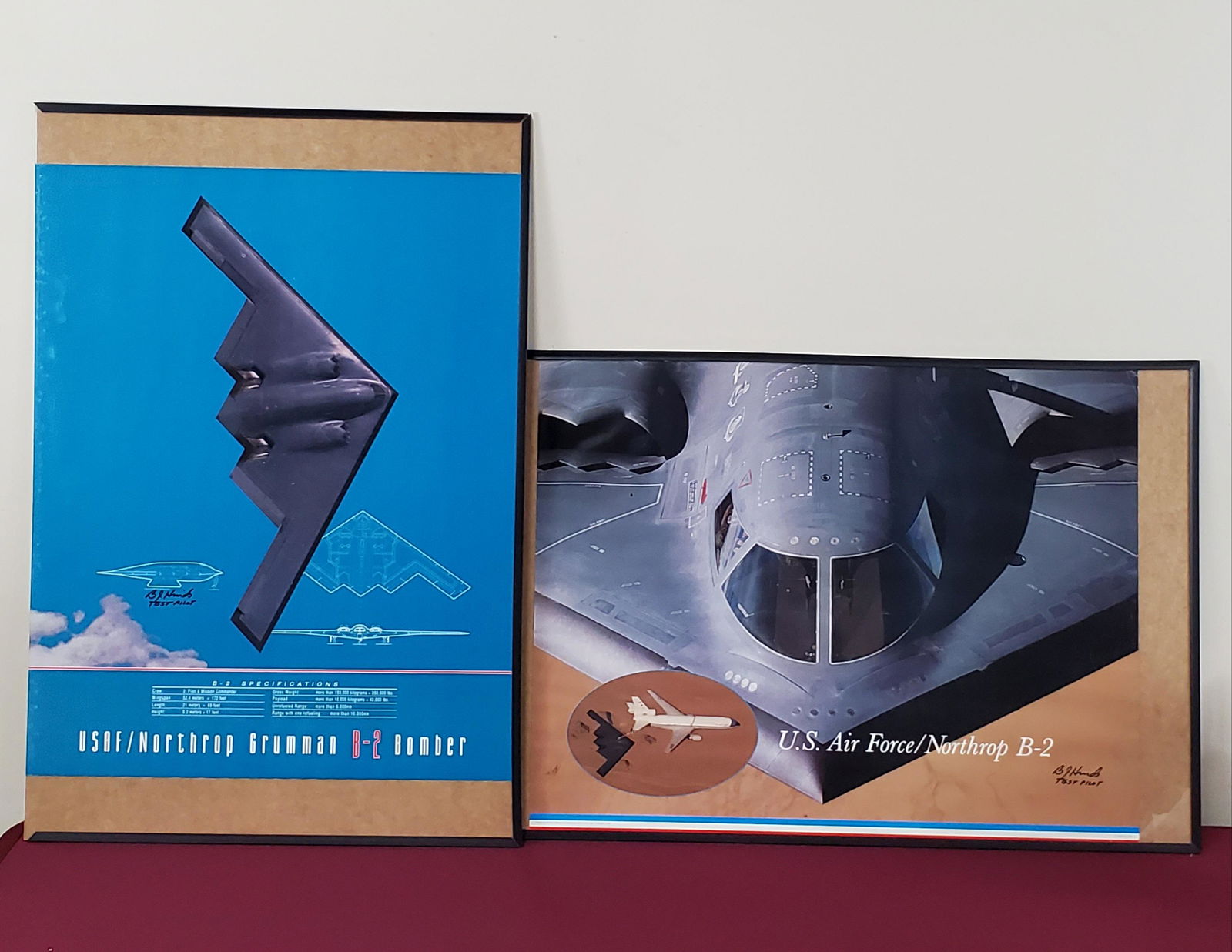 2 B. J. Hinds Pilot Signed B-2 Bomber Posters (1 of 3)