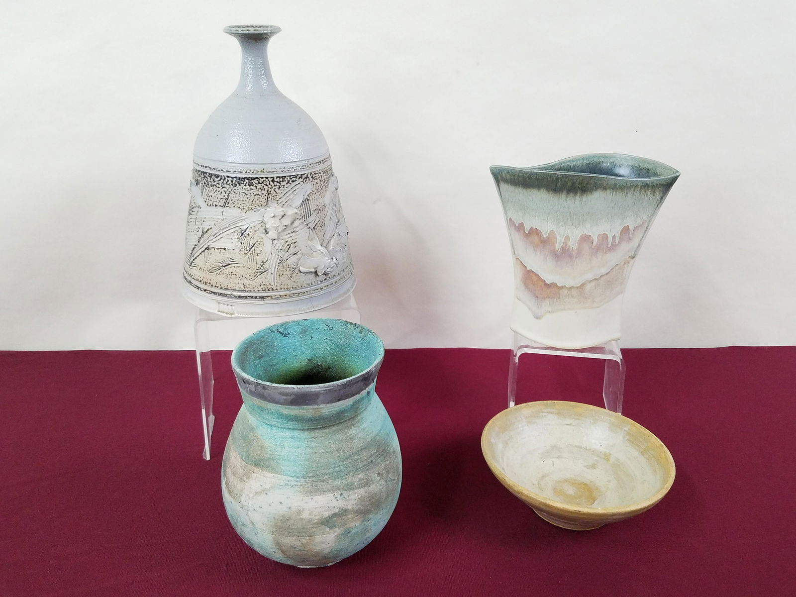 4 Studio Ceramics incl Raife Paul Bailey Vase (1 of 9)