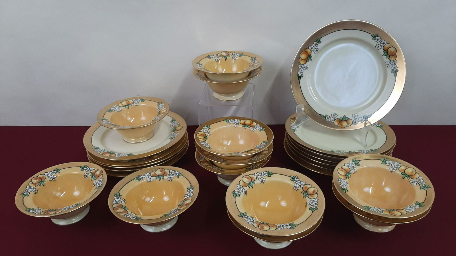 24 Pcs Hand Painted Dessert Set Tillowitz (1 of 3)
