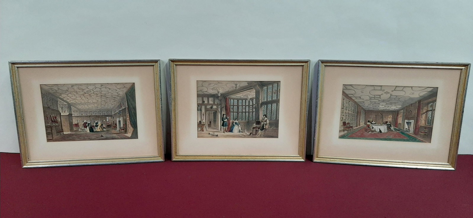 3 Renaissance Prints: Each overall with frame 17 1/4" wide X 13 1/4" high. IMPORTANT: Before bidding, please read the terms and conditions below. When you registered for the auction you agreed to these terms and will be re