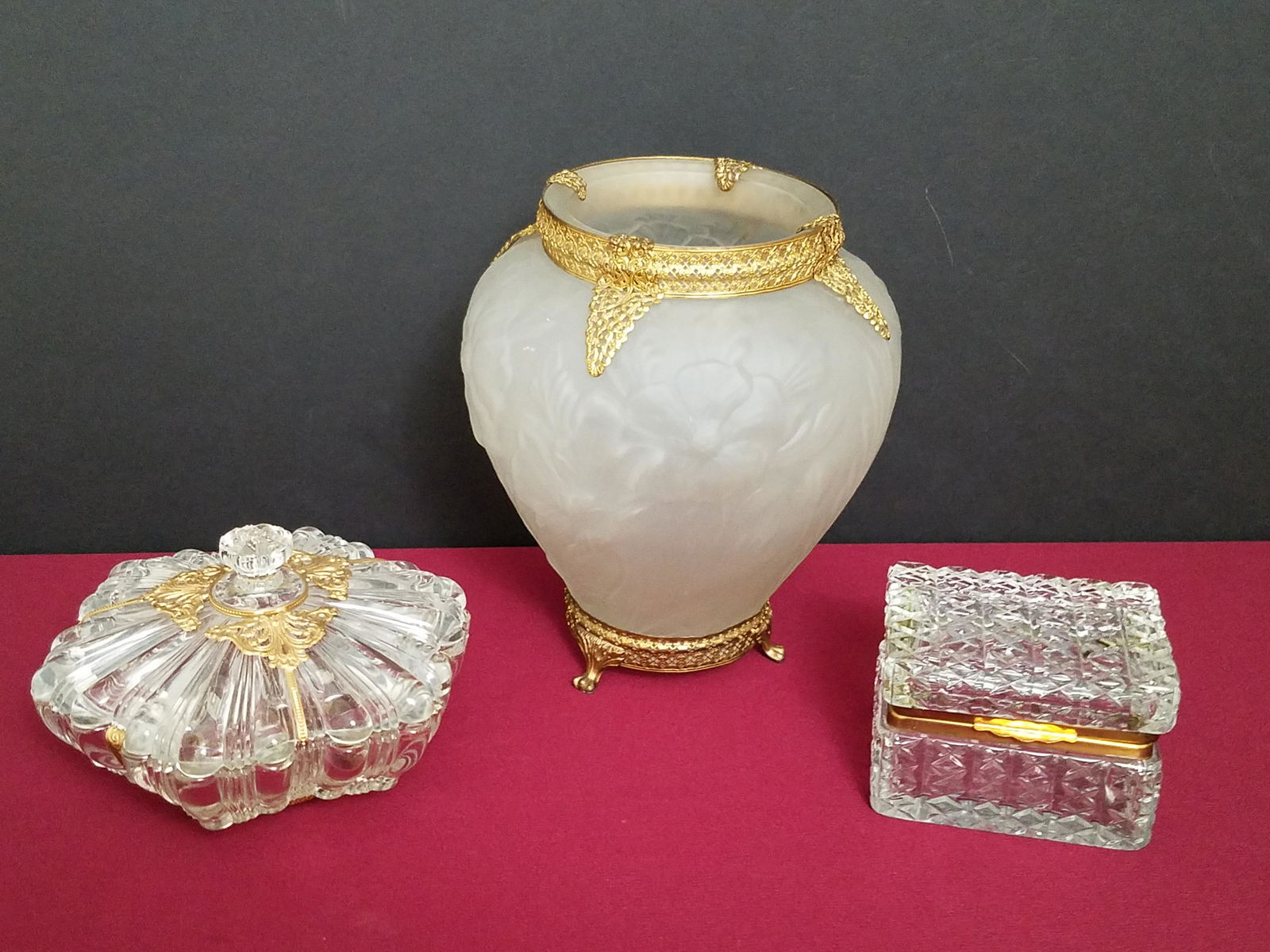 3 Pcs Glass incl Frosted Vase (1 of 8)