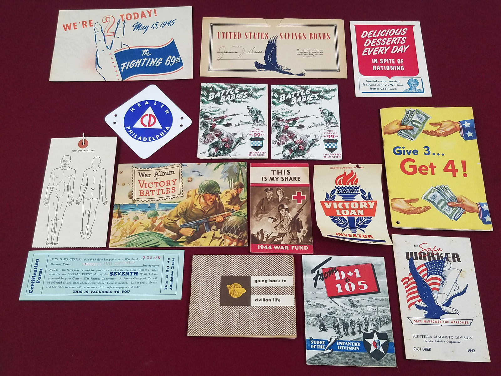 66 Pcs Military Ephemera (1 of 9)
