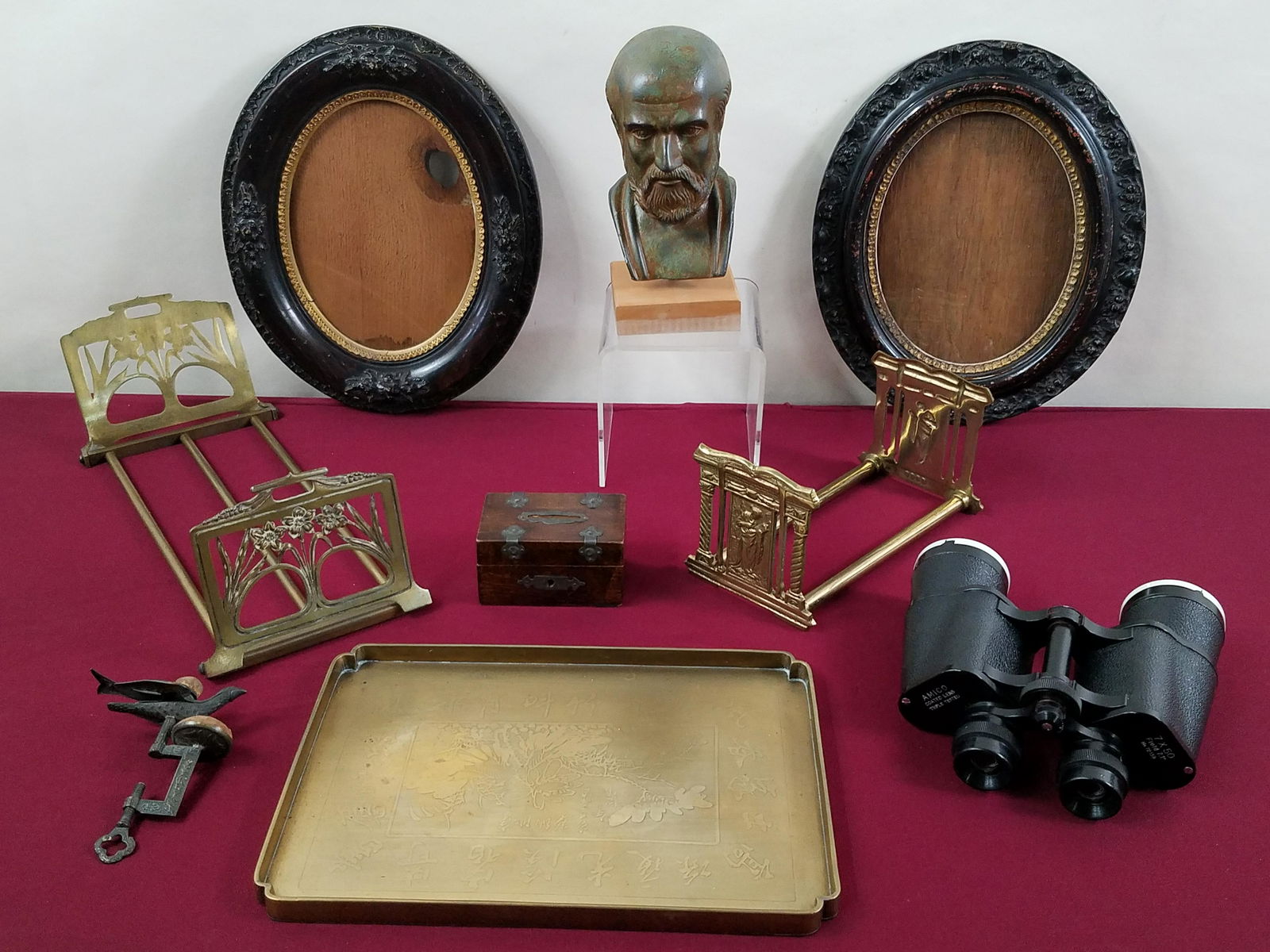 8 Pcs incl Antique Frames and Book Holders (1 of 10)