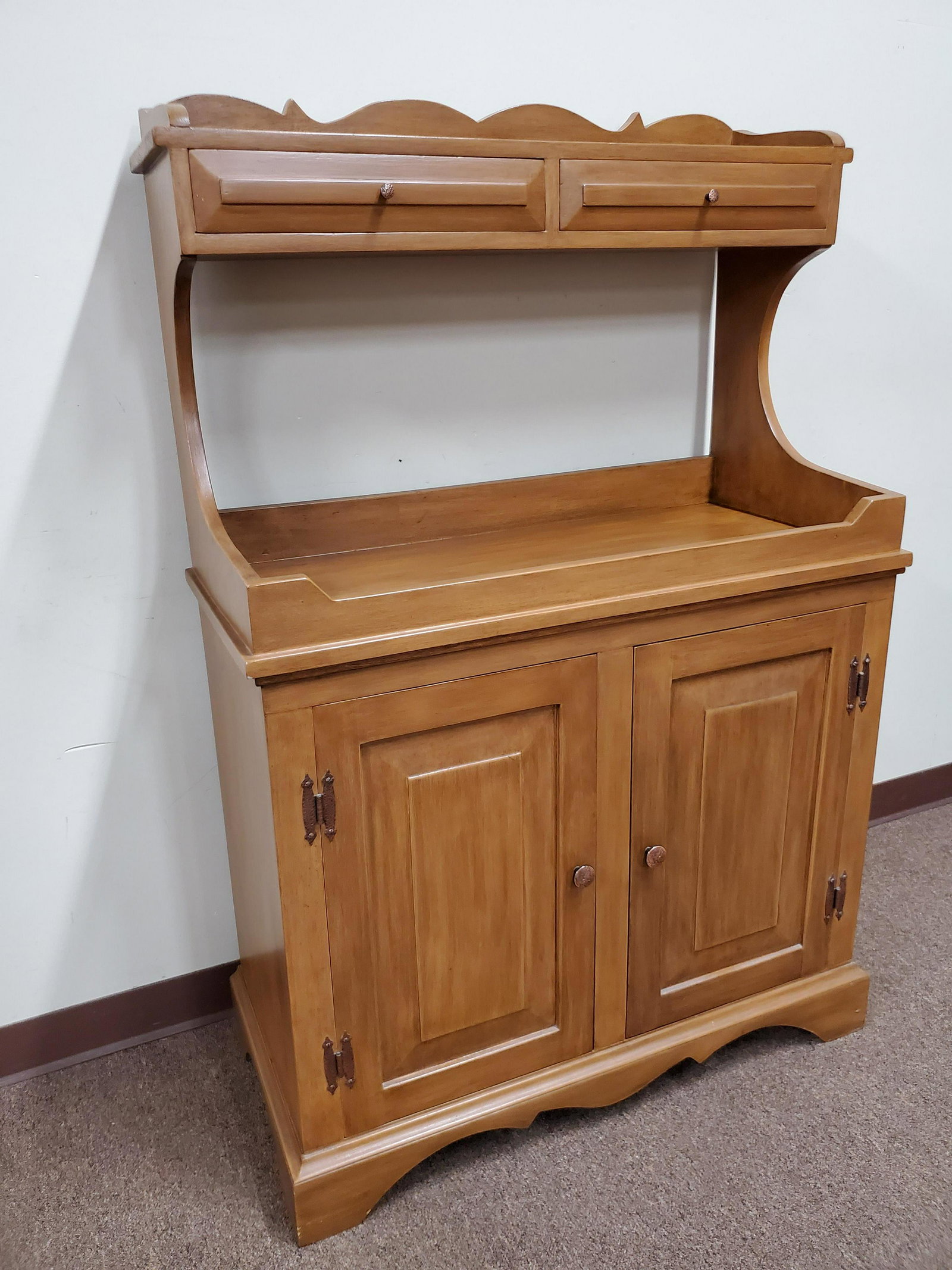 Dry Sink: 35" wide X 16 1/2" deep X 54" high. IMPORTANT: Before bidding, please read the terms and conditions below. When you registered for the auction you agreed to these terms and will be required to comply 