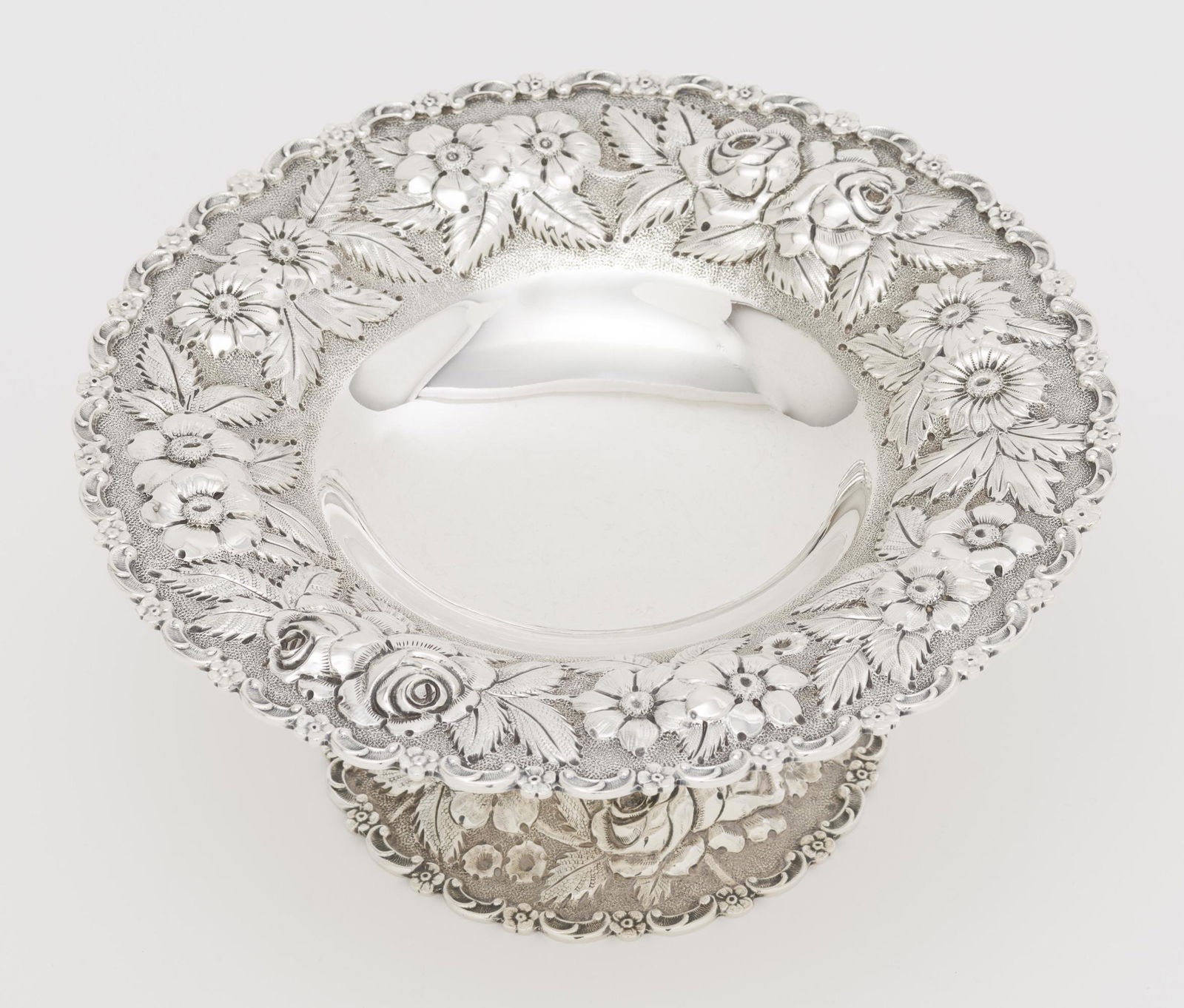 A.G. Schultz & Co Sterling Repousse Footed Compote (1 of 5)