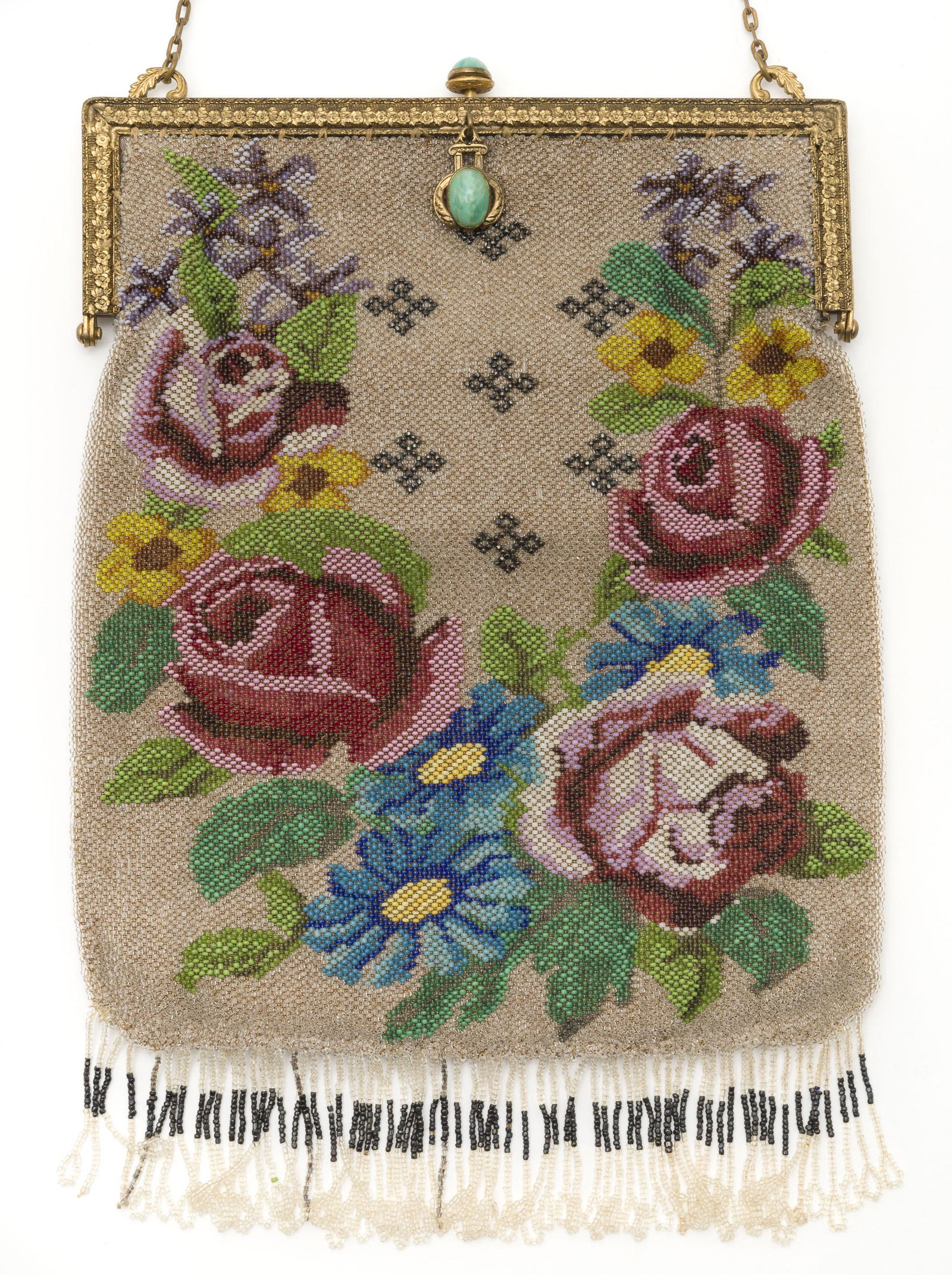 Antique Floral Beaded Purse (1 of 6)