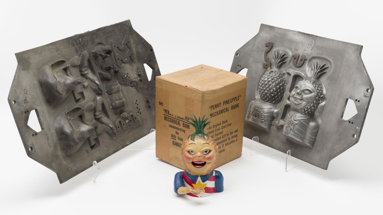 Two Penny Pineapple Mechanical Banks with Mold (1 of 20)