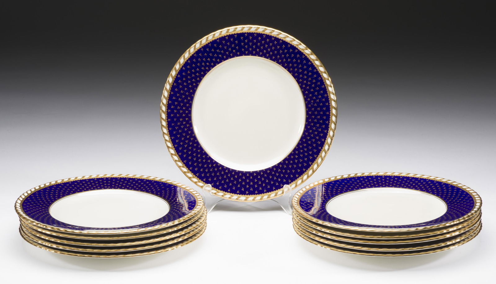 Set of 11 Minton's Tiffany & Co. Dinner Plates (1 of 4)