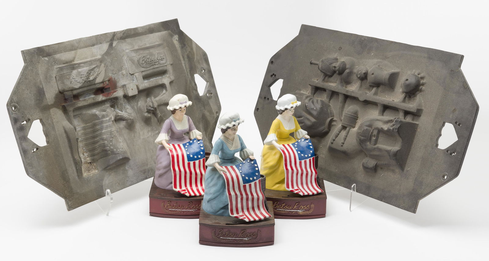 3 Betsy Ross Mechanical Bankswith Mold (1 of 9)