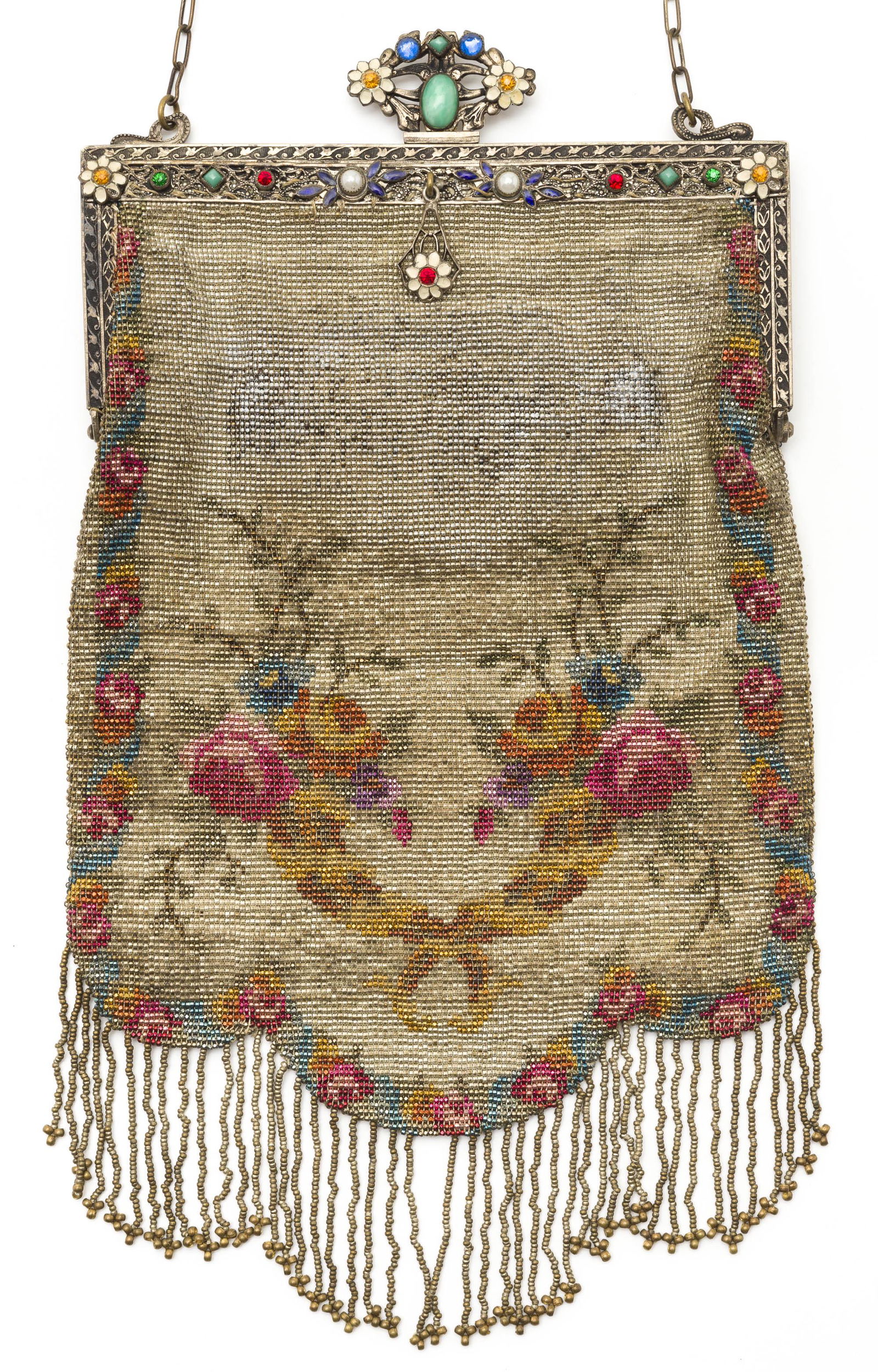 Antique Floral Micro-Bead Purse (1 of 6)