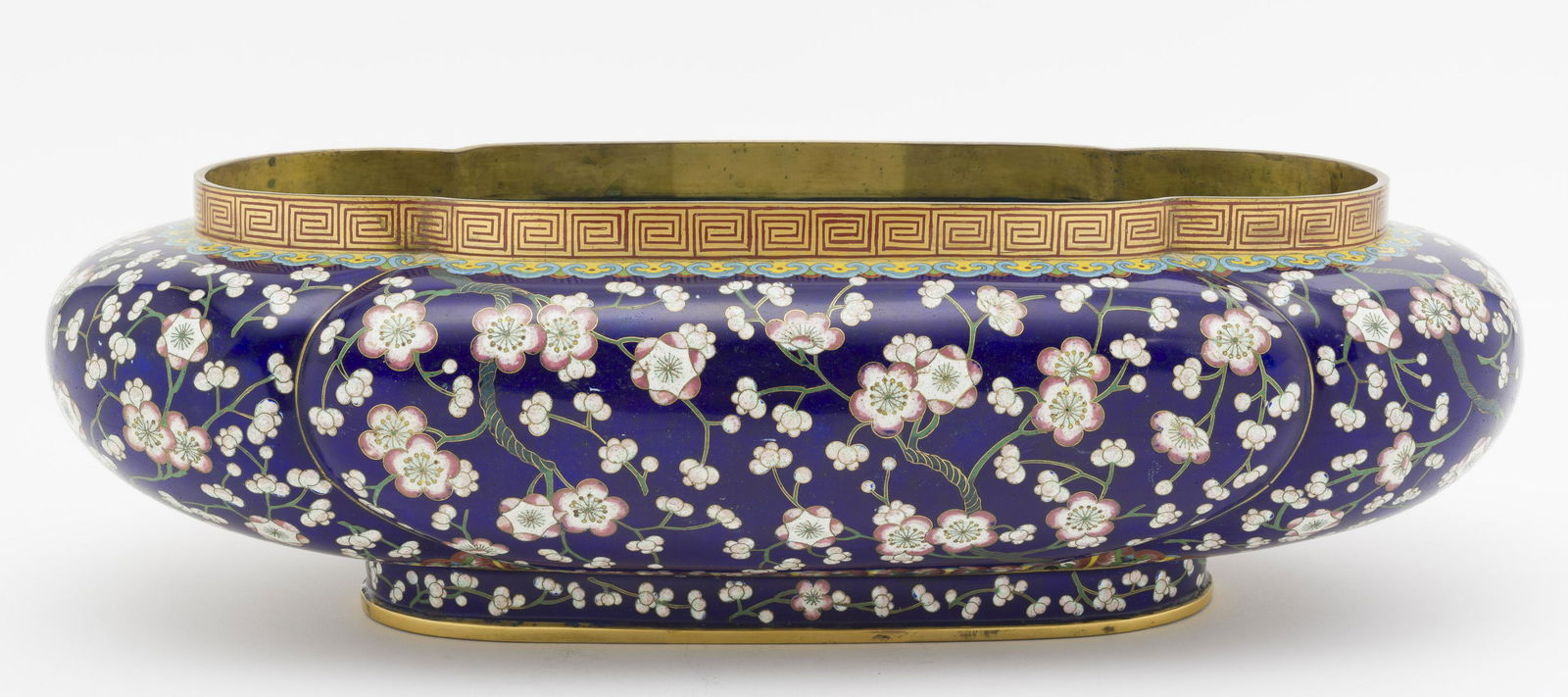 Blue Chinese Cloisonne Jardiniere (1 of 4)