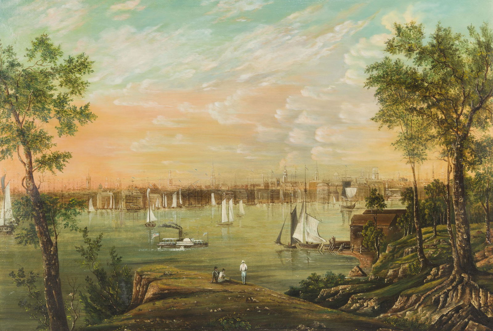 19th C American School View of City (1 of 5)