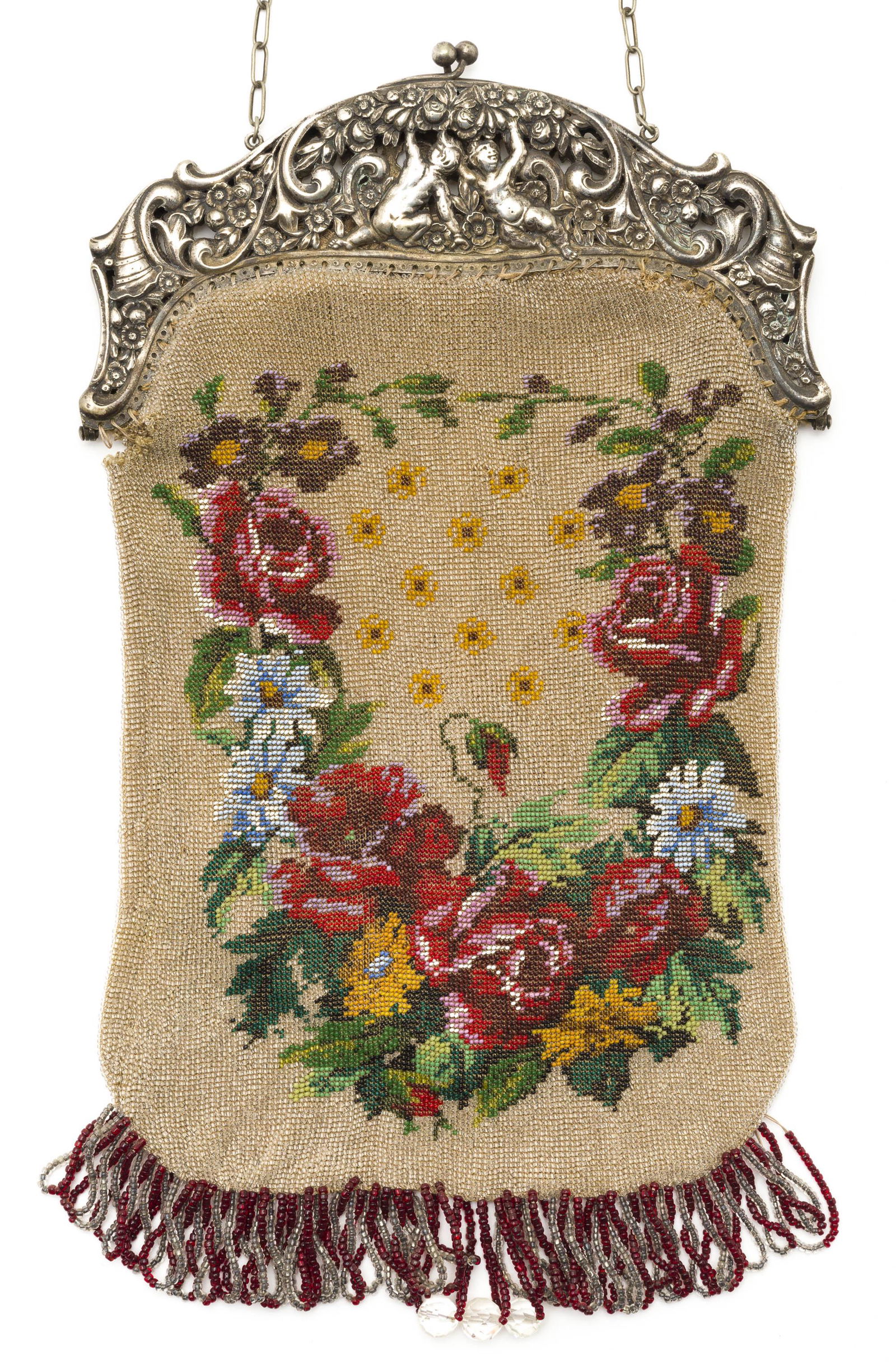 Antique Floral Beaded Purse (1 of 7)