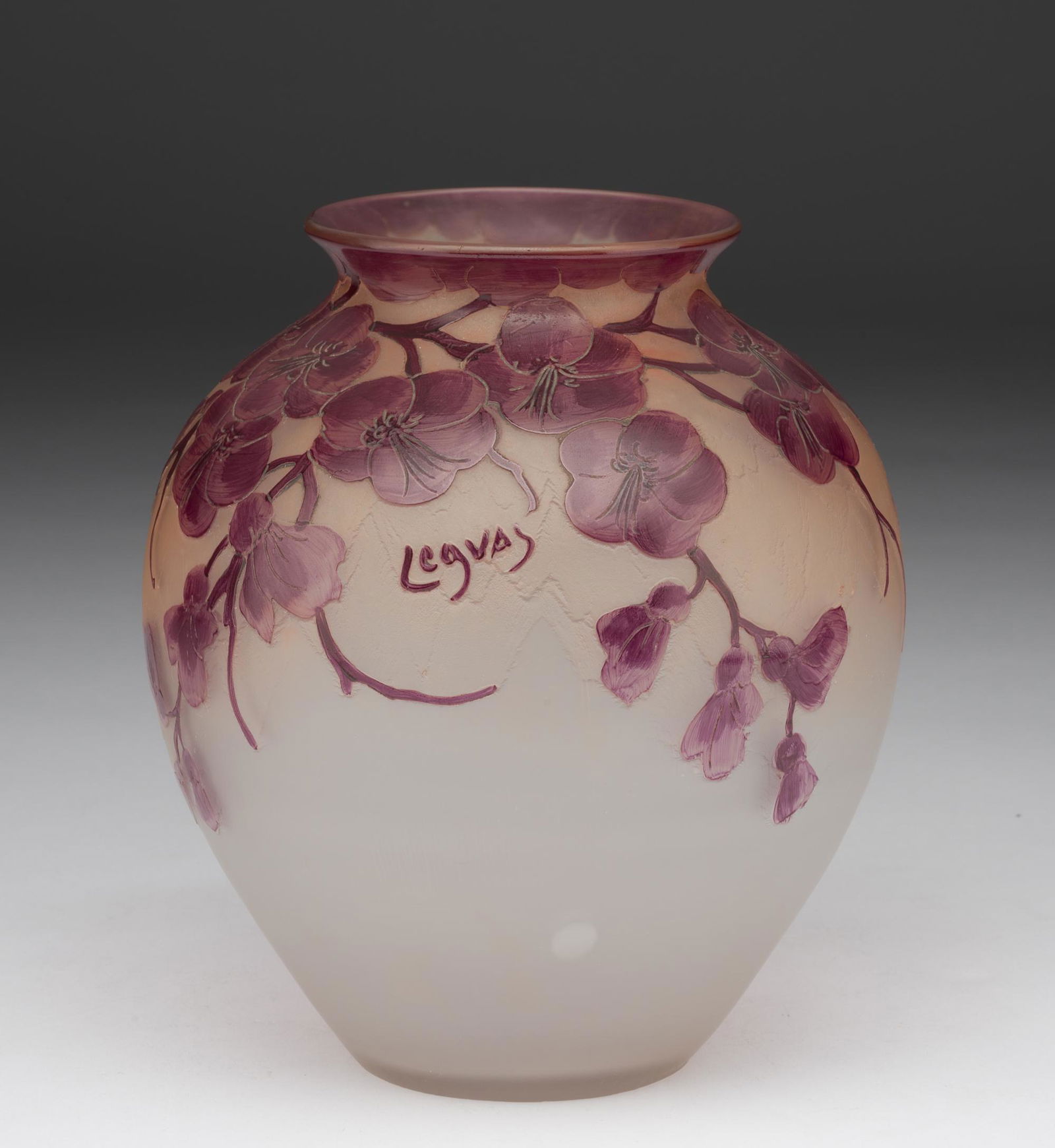 Legras Signed Cameo Art Glass Vase (1 of 4)