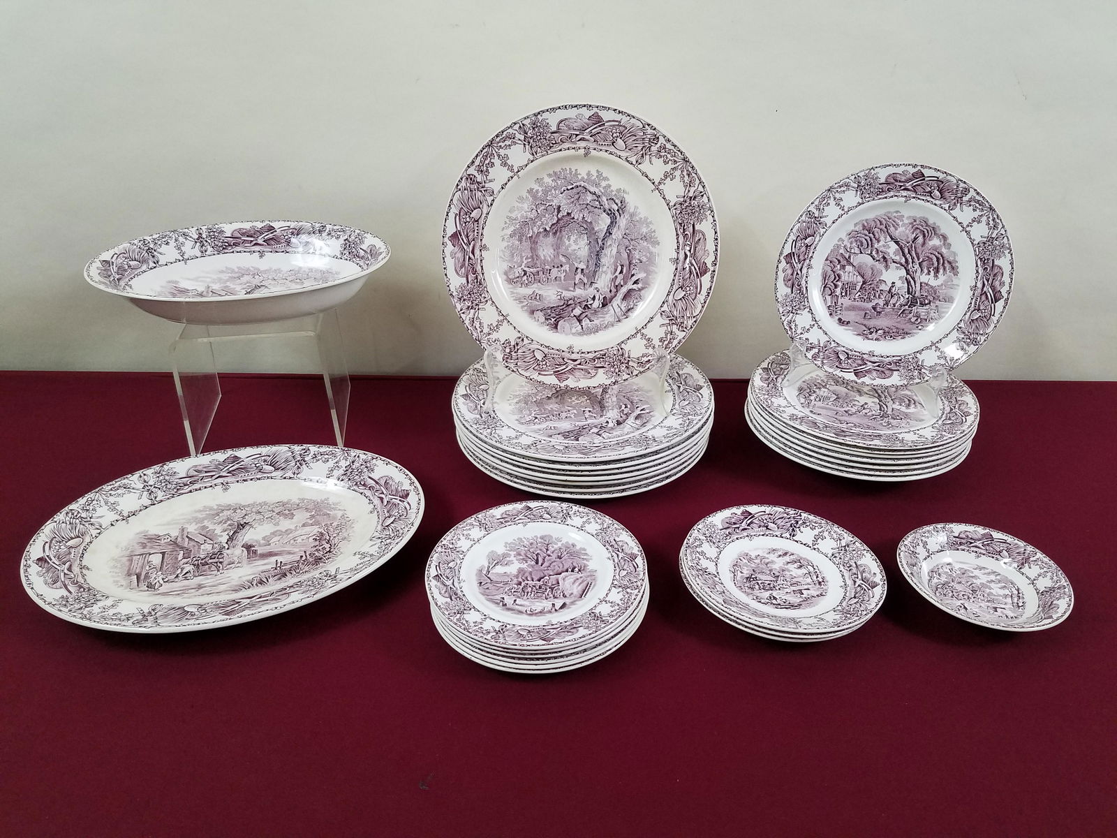 28 Pcs Clarice Cliff "Rural Scenes" Royal Staffordshire (1 of 7)