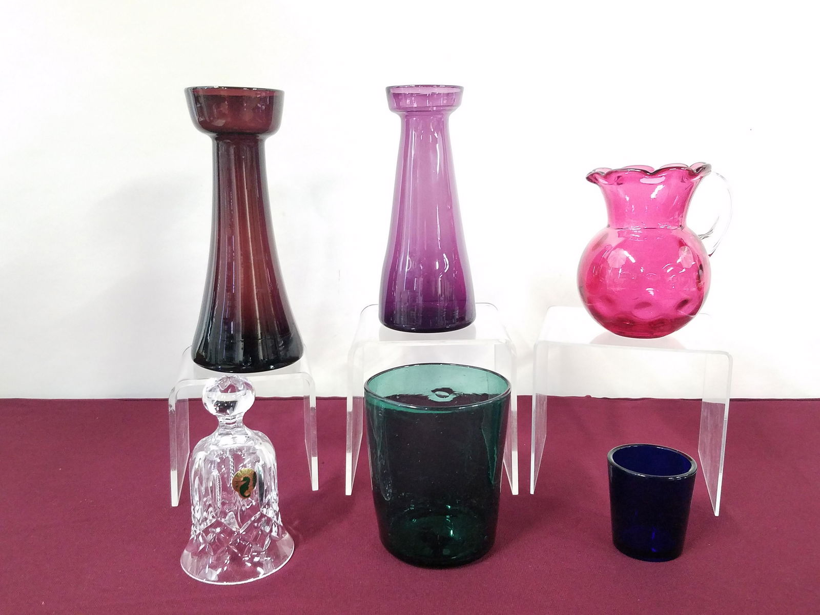 5 Pcs Blown Glass and Waterford Bell (1 of 6)