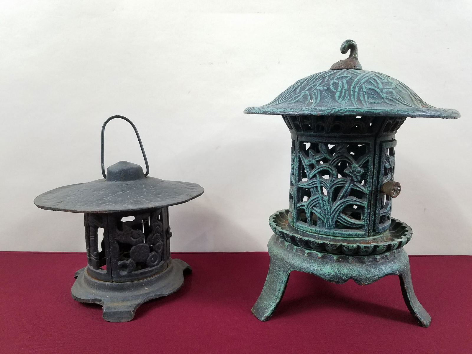 2 Cast Metal Candle Lanterns (1 of 3)