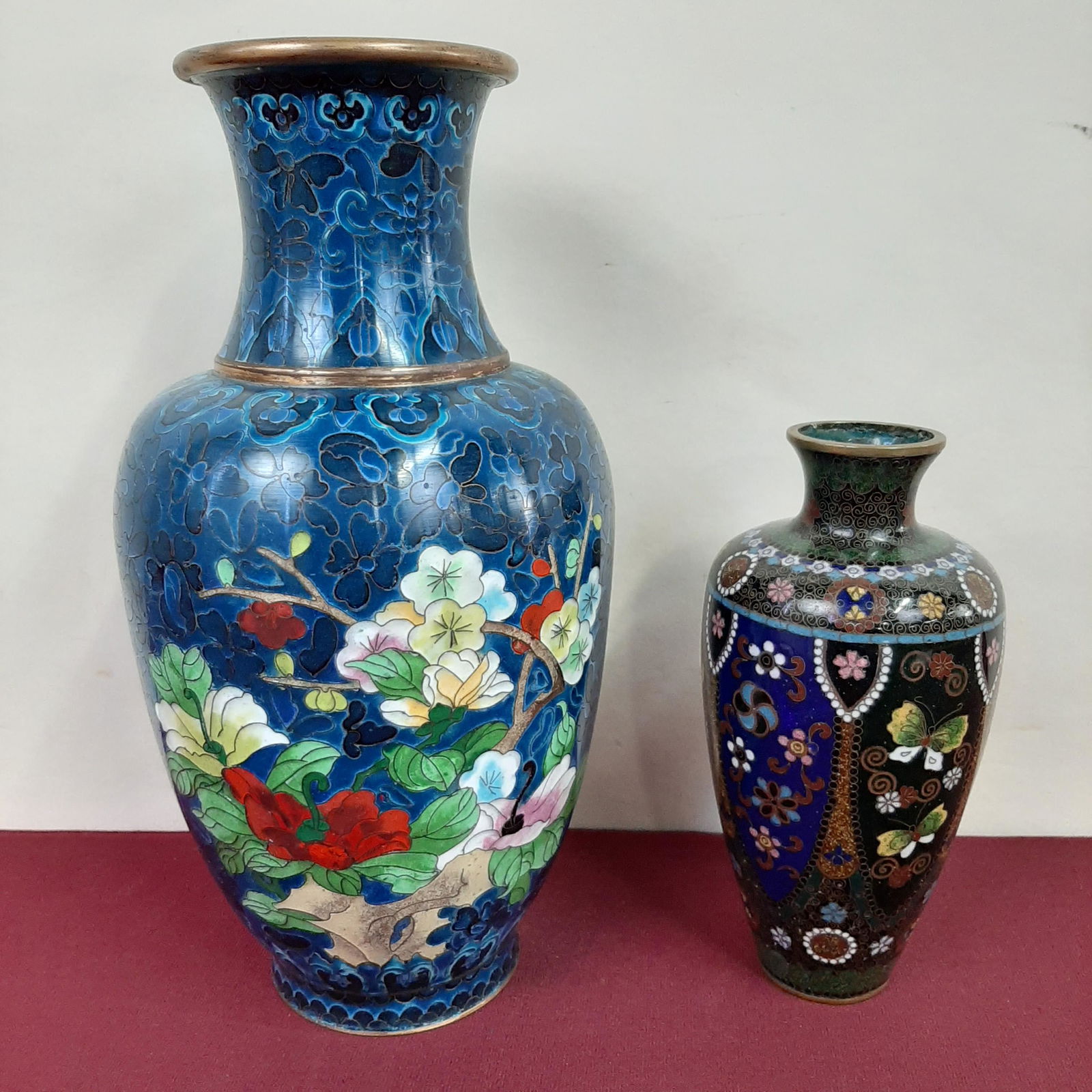 2 Cloisonne Enameled Vases (1 of 7)