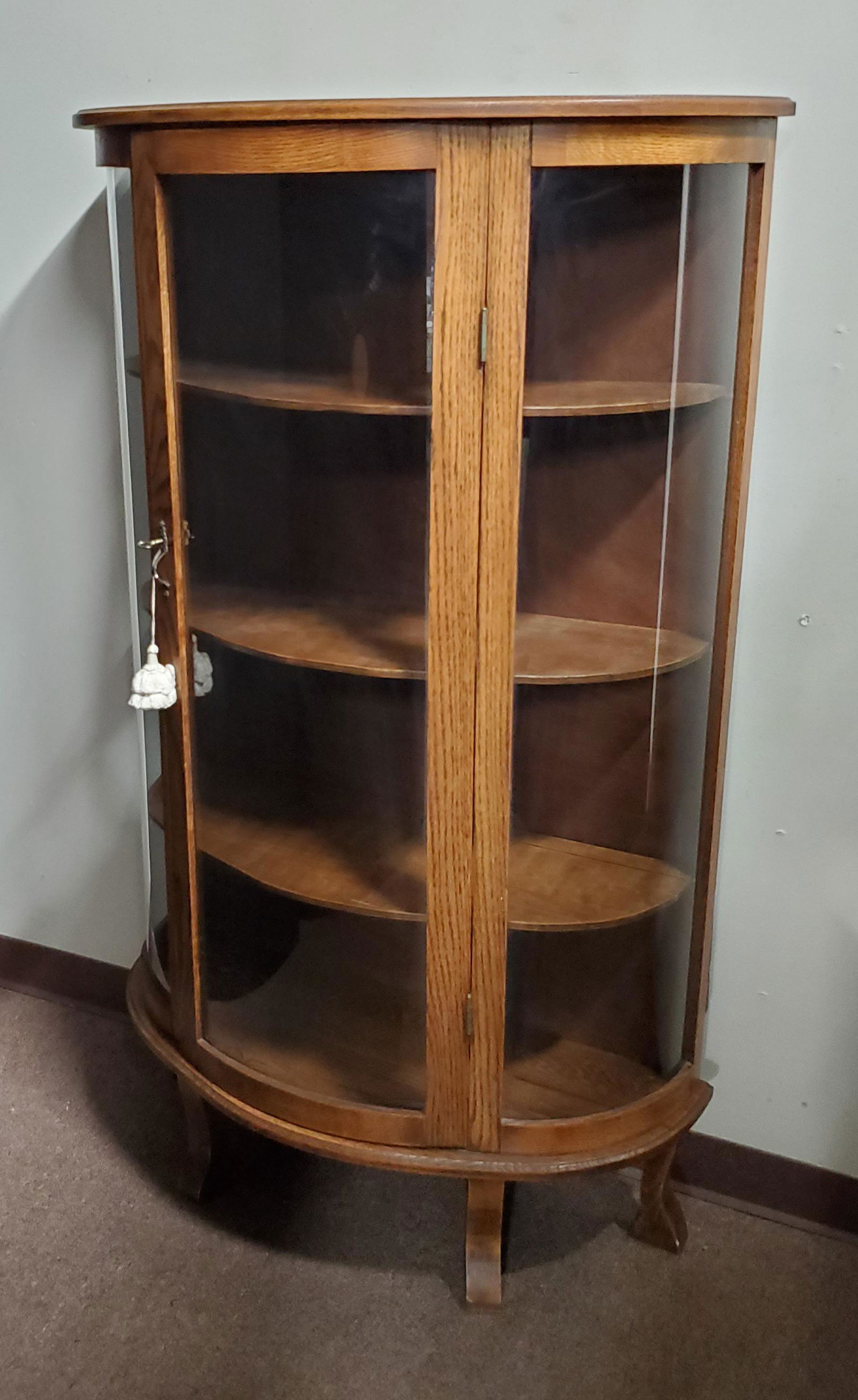 Bow Front Curio Cabinet (1 of 2)