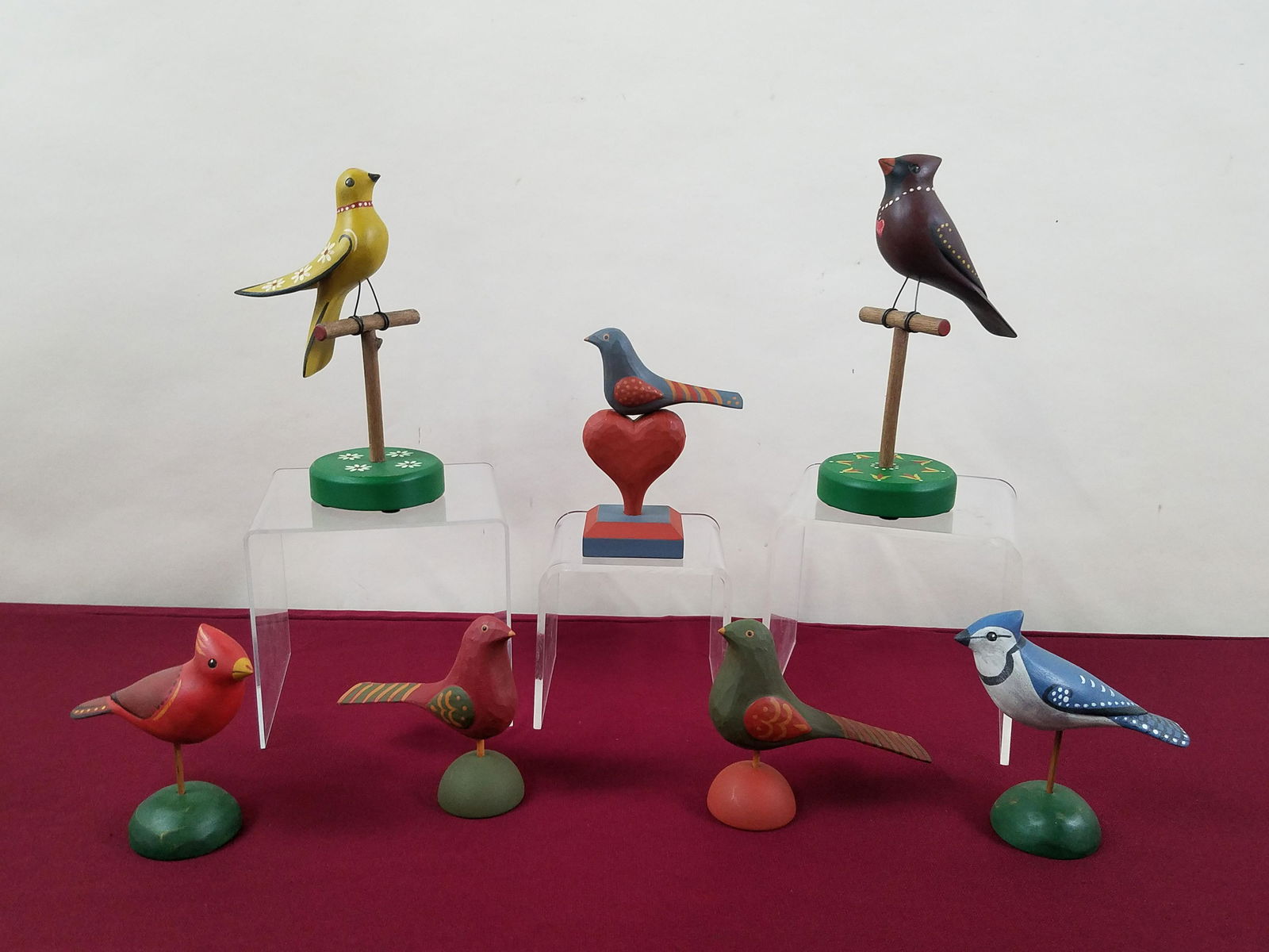7 Folk Art Birds incl A Kohr (1 of 5)