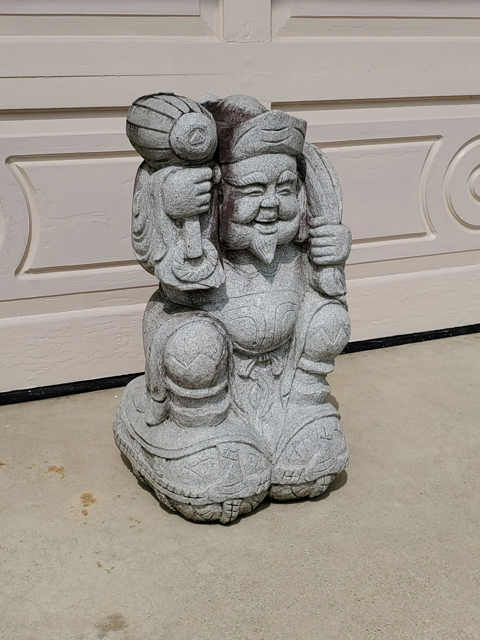 Granite CaiShen Garden Sculpture (1 of 4)