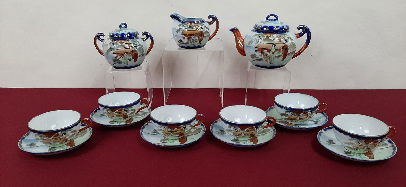 15 Pc Japanese Tea Set (1 of 4)