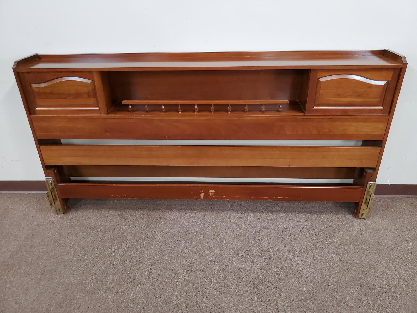 Bed with Metal Frame: 78" wide X 76 1/2" deep X 38 1/2" high. IMPORTANT: Before bidding, please read the terms and conditions below. When you registered for the auction you agreed to these terms and will be required to com