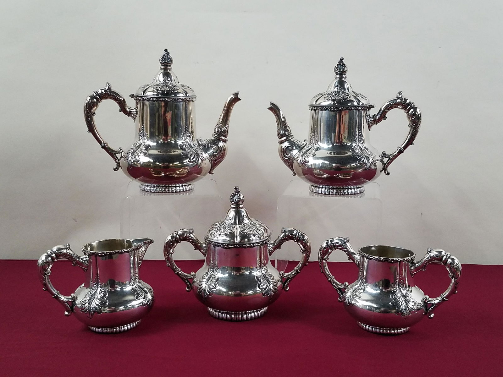 5 Pc Derby Silver Co Tea Service (1 of 3)