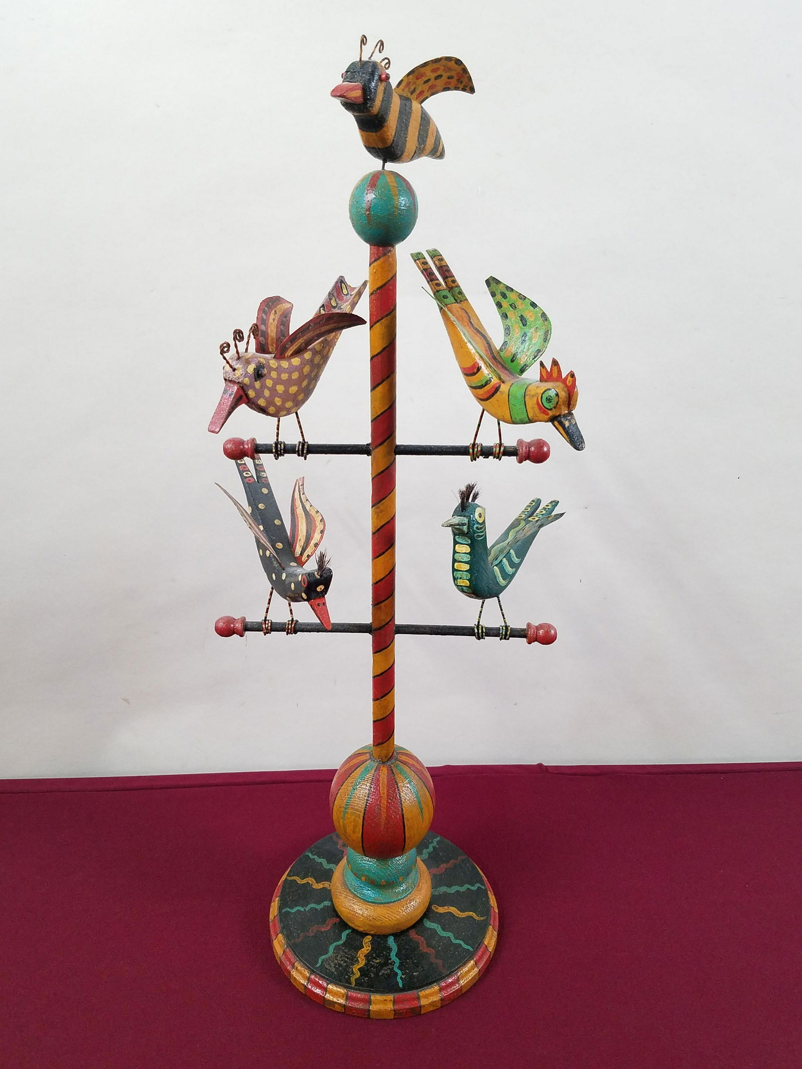 H. Michener Folk Art Bird Tree (1 of 3)