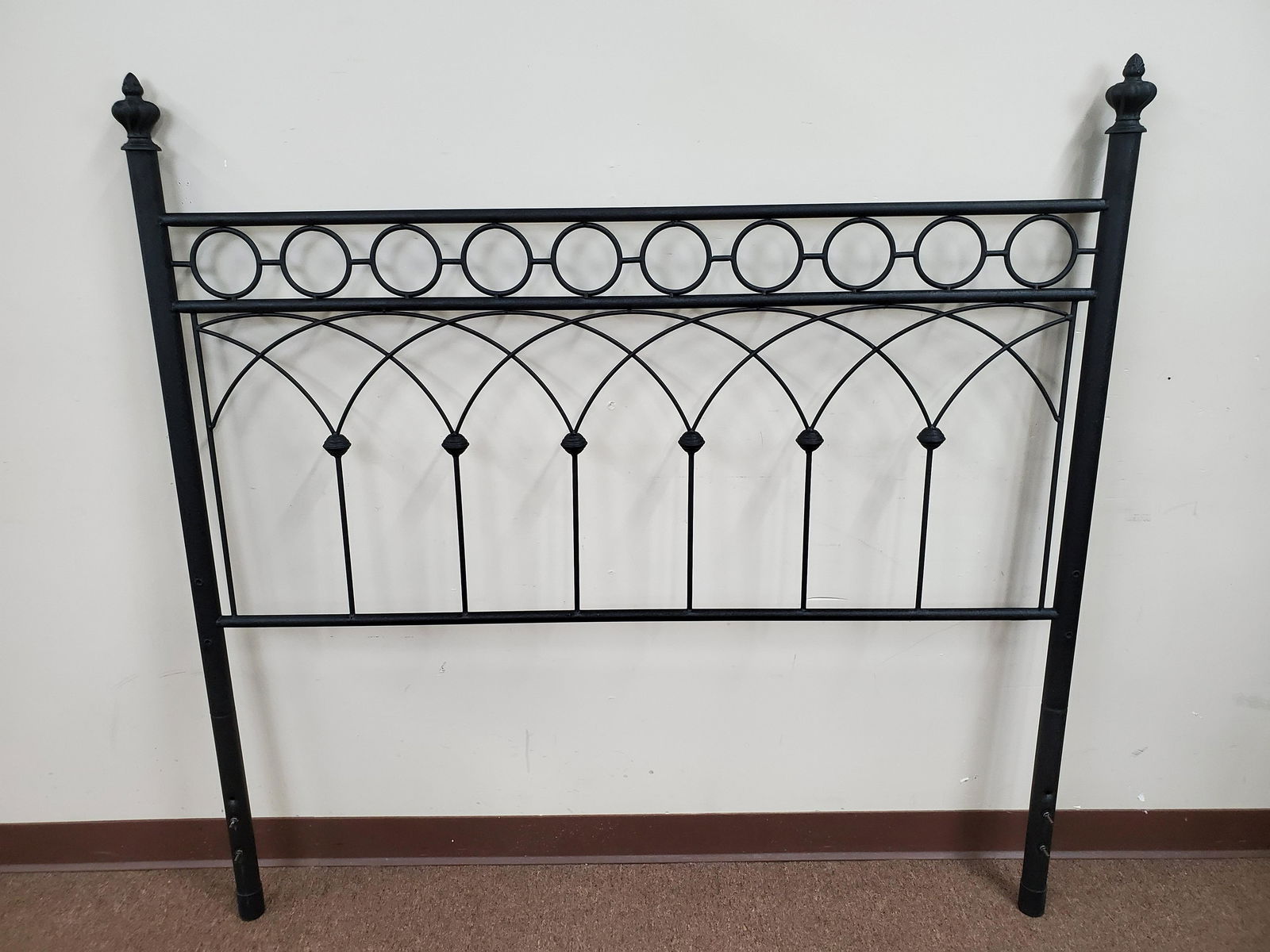 Metal Headboard with Frame: 54 1/2" wide X 73" deep X 53 1/2" high. IMPORTANT: Before bidding, please read the terms and conditions below. When you registered for the auction you agreed to these terms and will be required to com