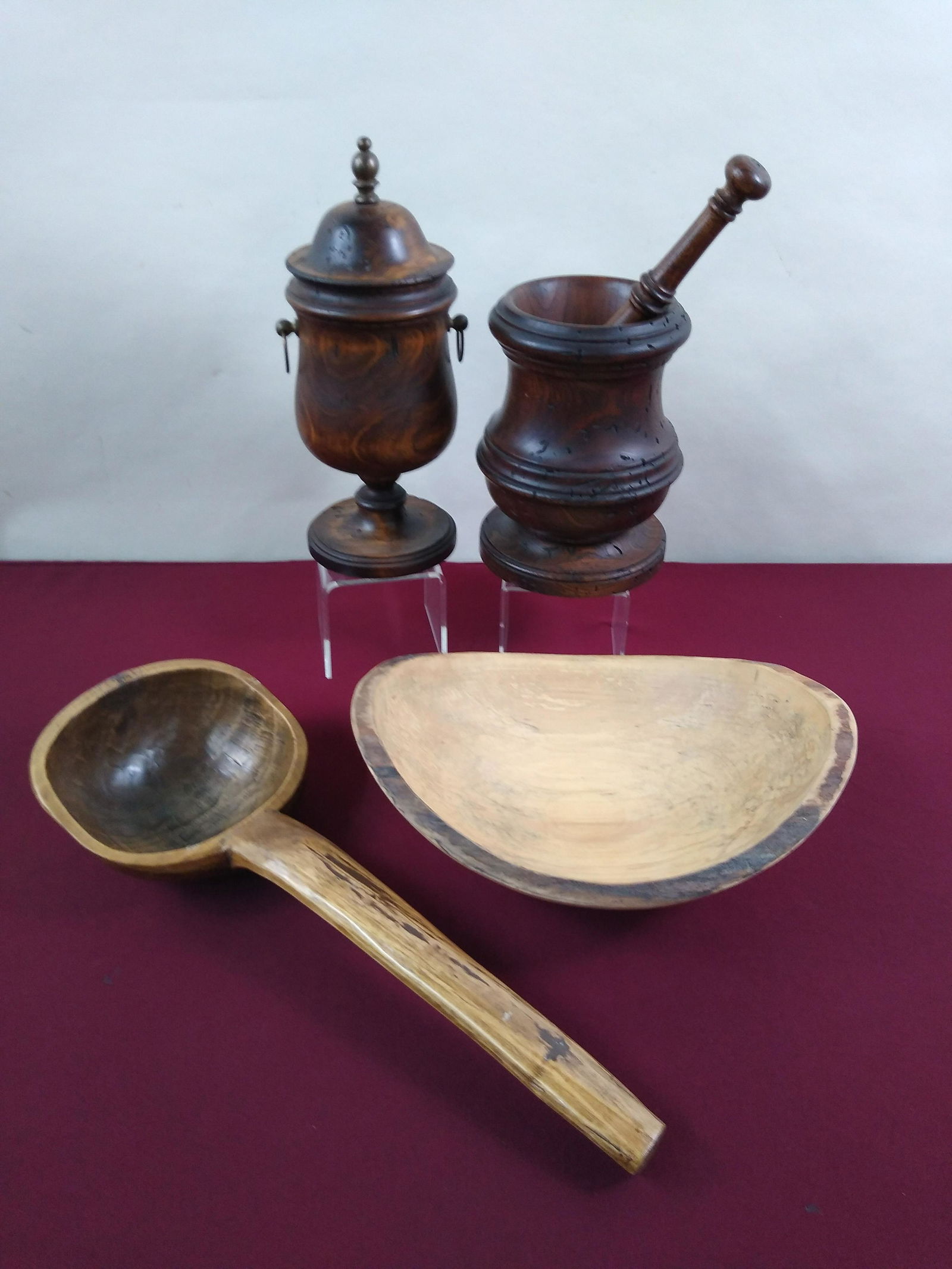 2 Wood Vessels, Bowl & Scoop (1 of 7)