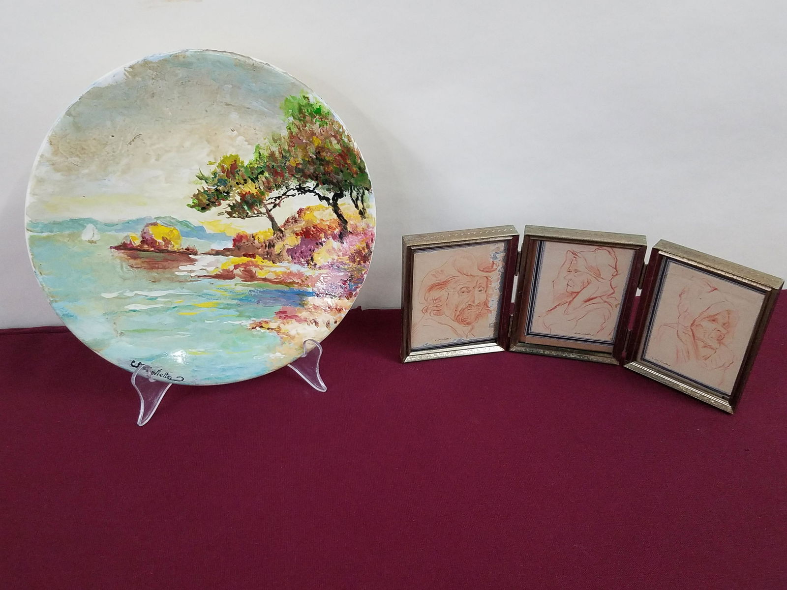 C. Miglietta Plate and Portrait Drawings (1 of 6)