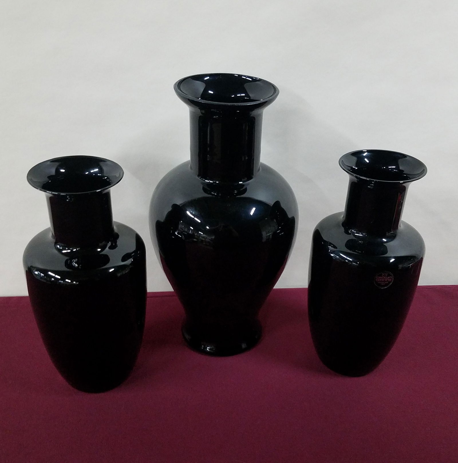 2 Crown Corning and 1 Cambridge Vases (1 of 3)