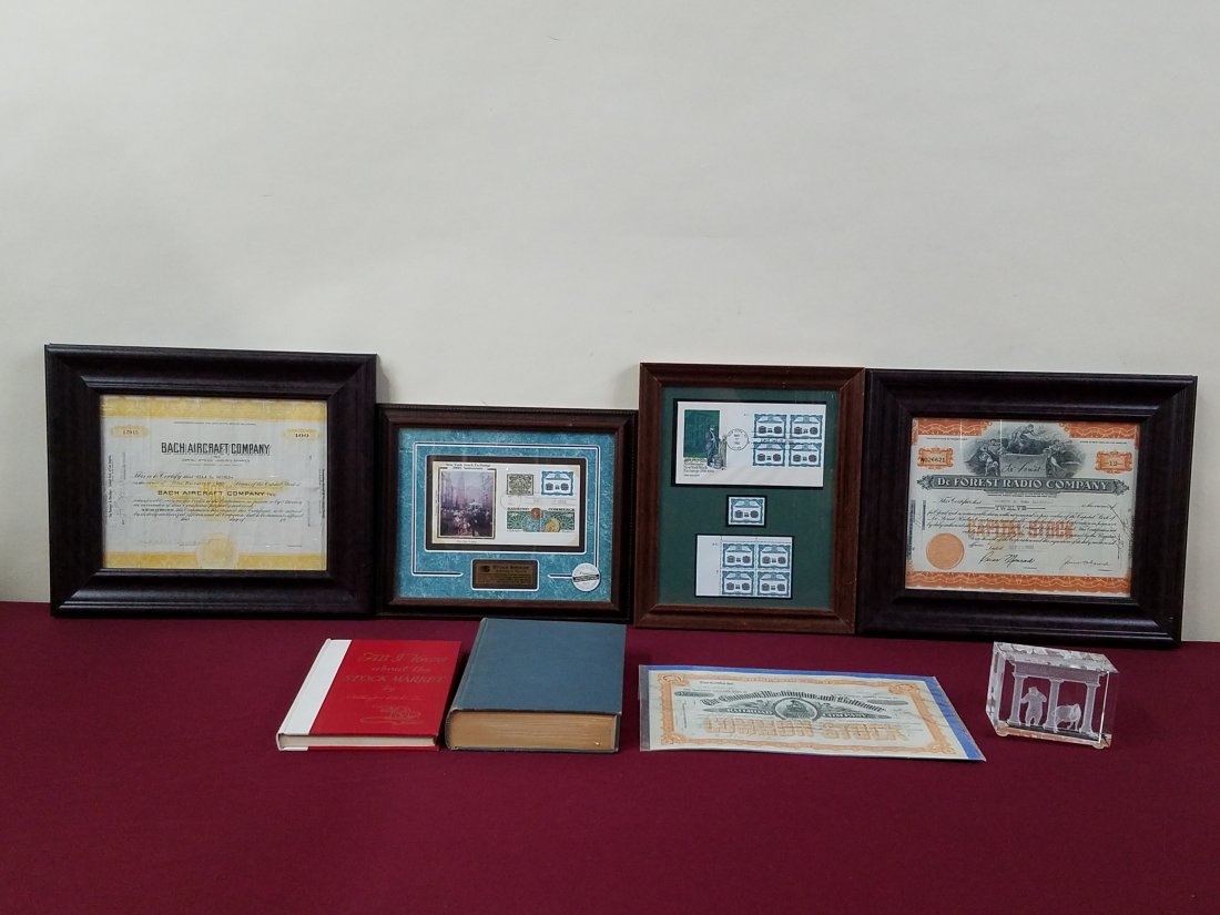8 Pcs Stocks and Stamps Certificates, Stock Books (1 of 9)