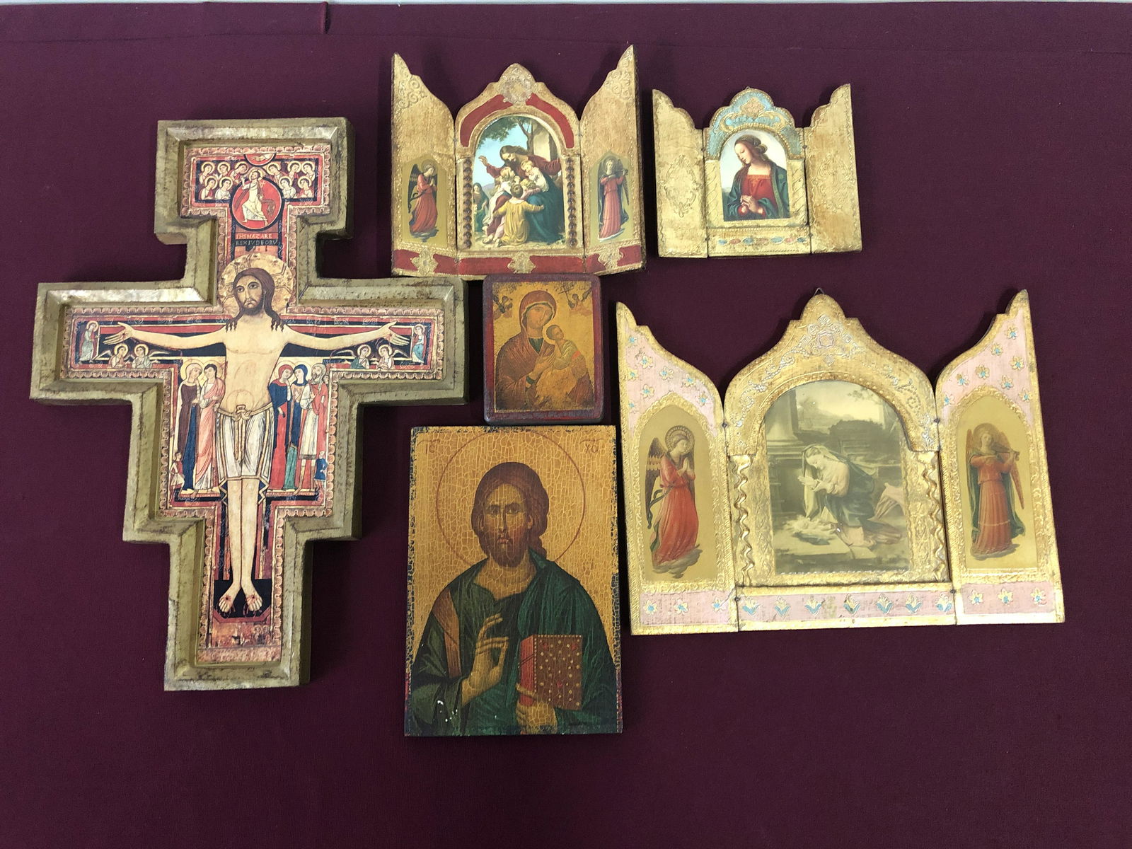 6 Ikons: 4 1/2" to 16 3/4" high x 3 1/2" to 12" wide. IMPORTANT: Before bidding, please read the terms and conditions below. When you registered for the auction you agreed to these terms and will be required t