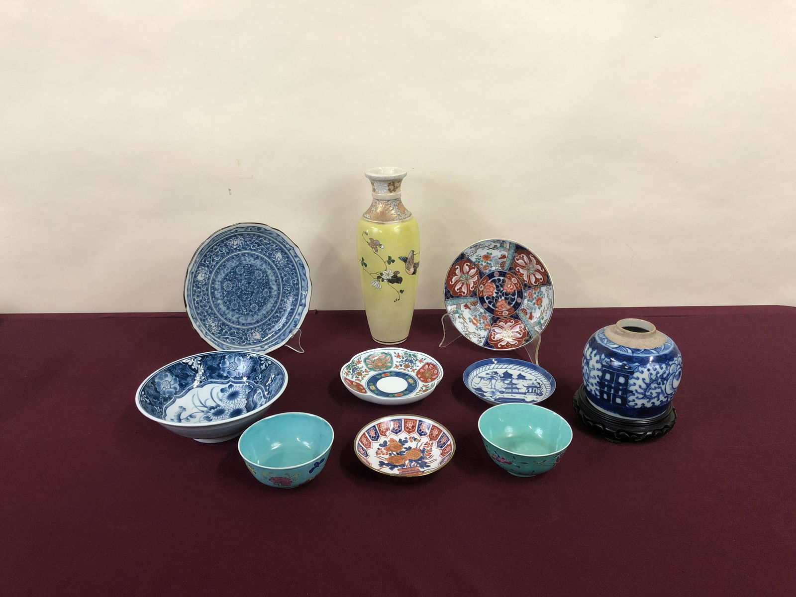 10 Pcs Asian Ceramics incl Imari and Satsuma (1 of 19)