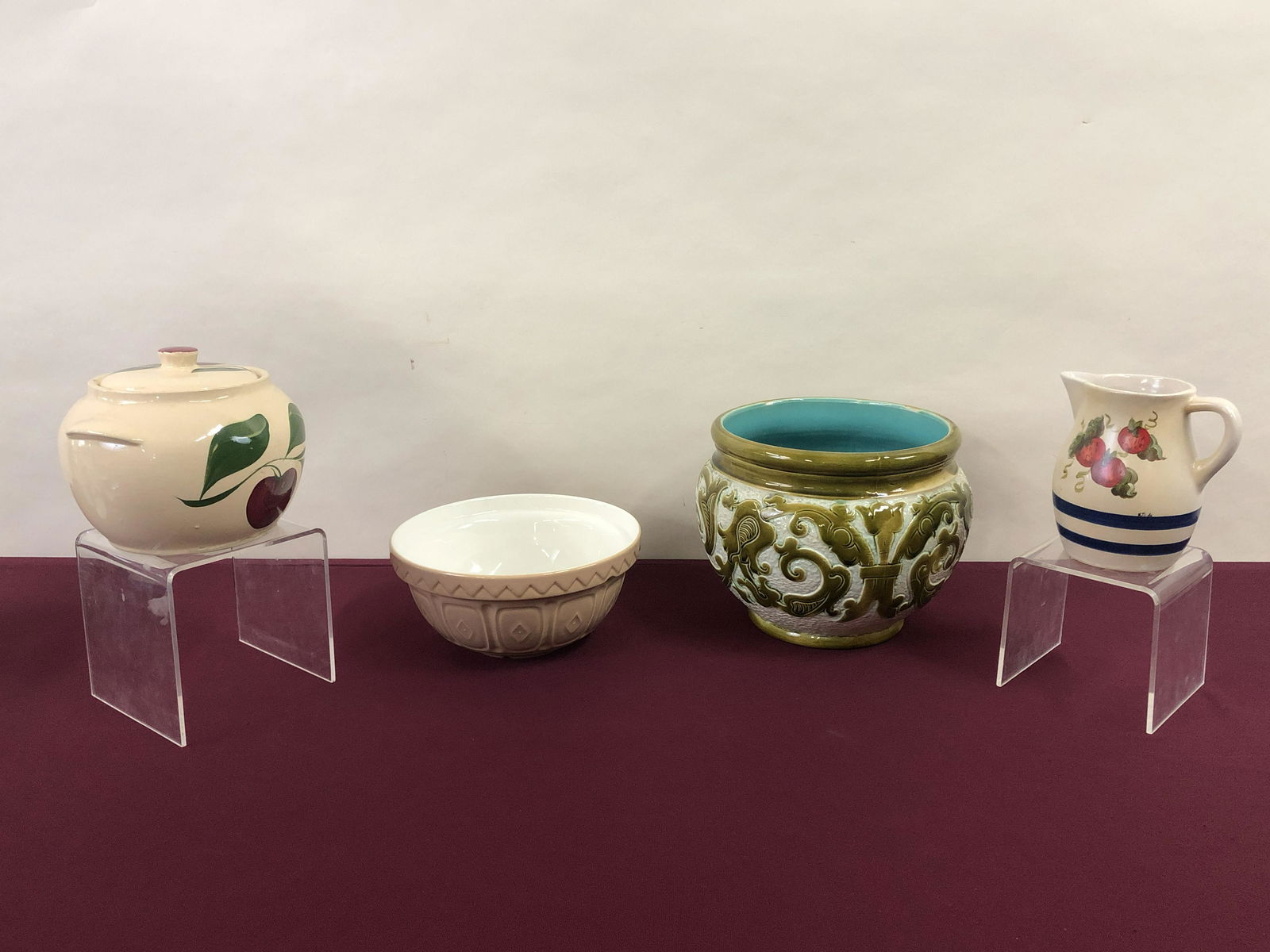 4 Ceramics including WATT Cookie Jar (1 of 9)