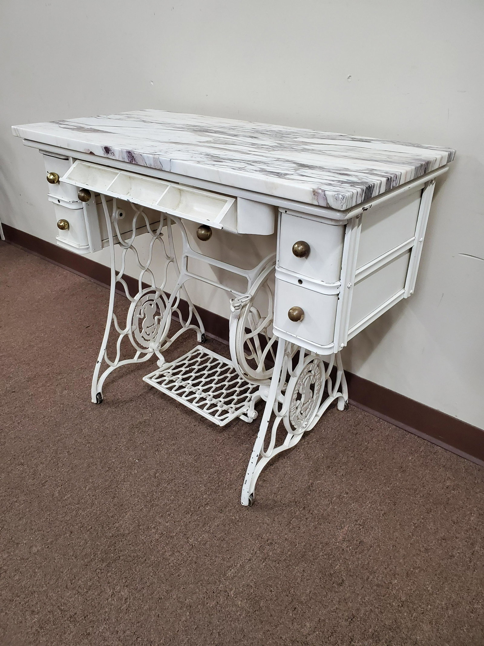 Marble Top Sewing Table (1 of 3)