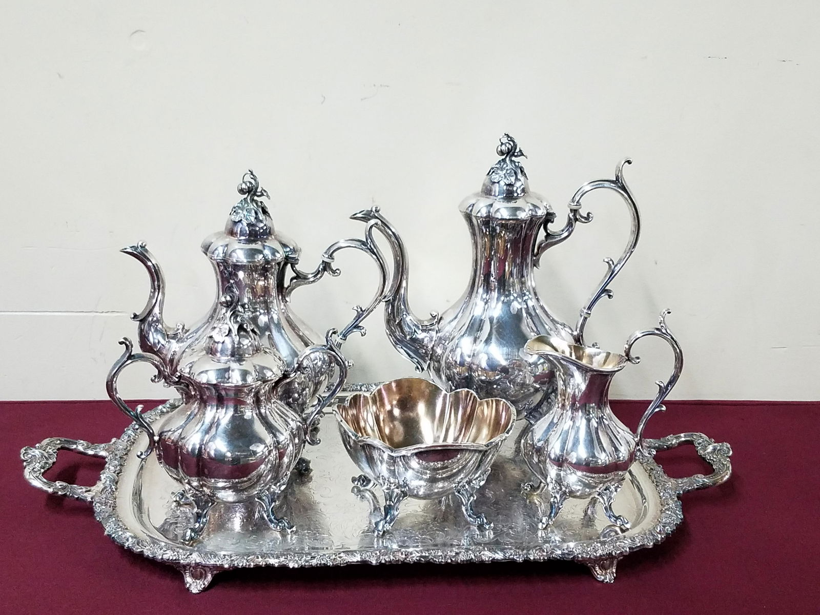 5 Pcs Reed and Barton Wintrop Tea Service (1 of 6)