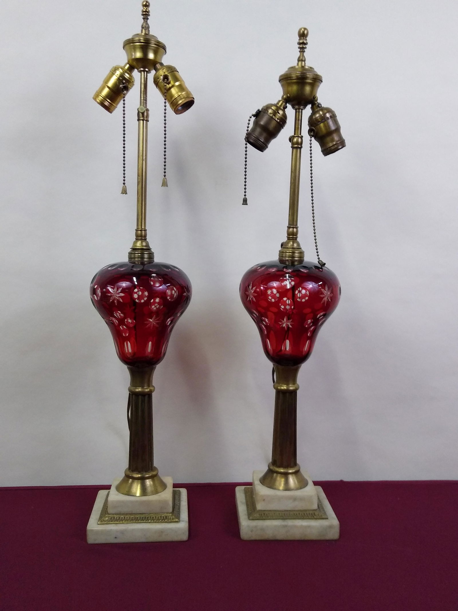 Pair of Cut to Clear Table Lamps (1 of 4)