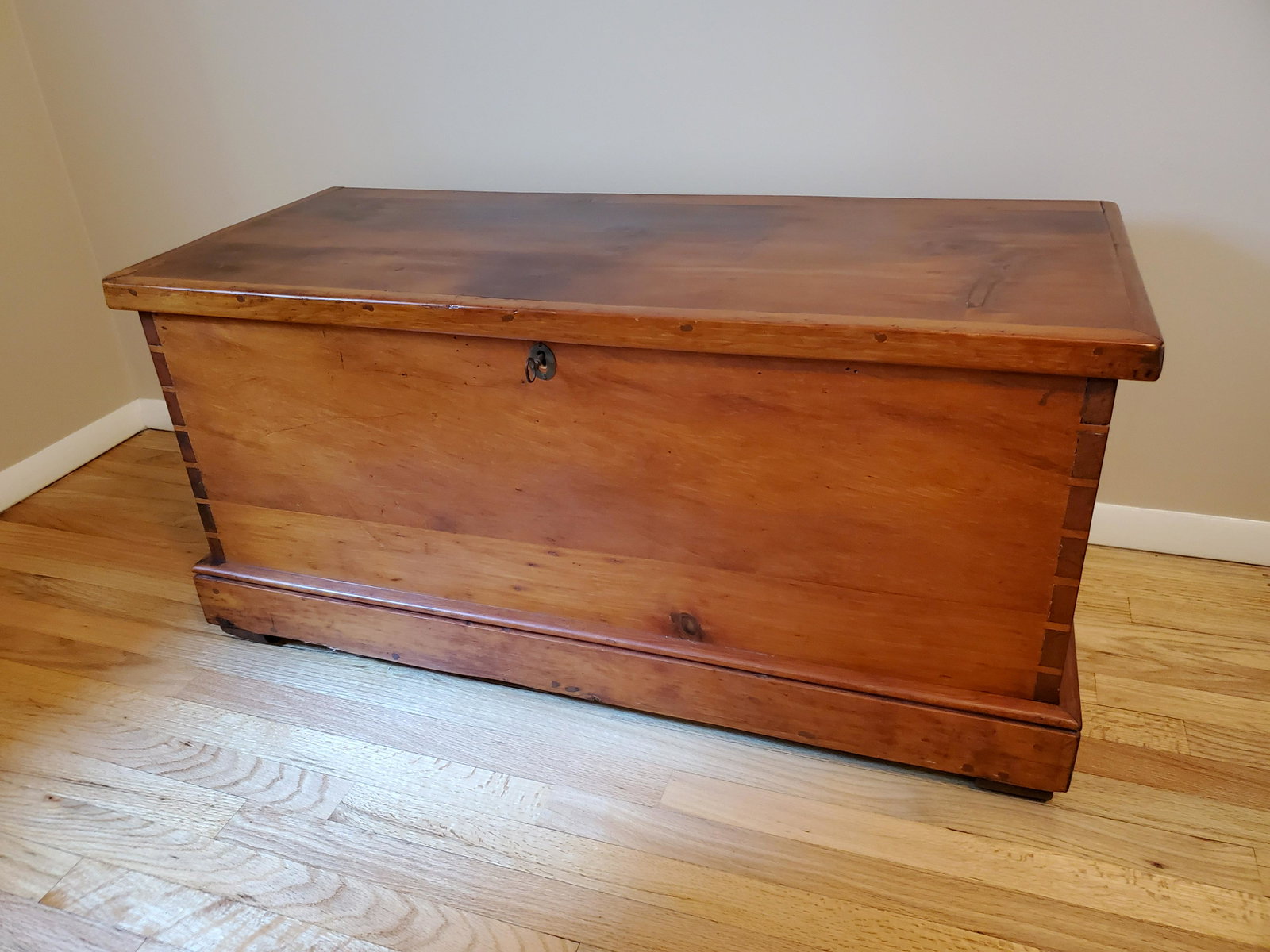 Blanket Chest: 41" wide X 18 1/4" deep X 19 1/2" high. IMPORTANT: Before bidding, please read the terms and conditions below. When you registered for the auction you agreed to these terms and will be required to com